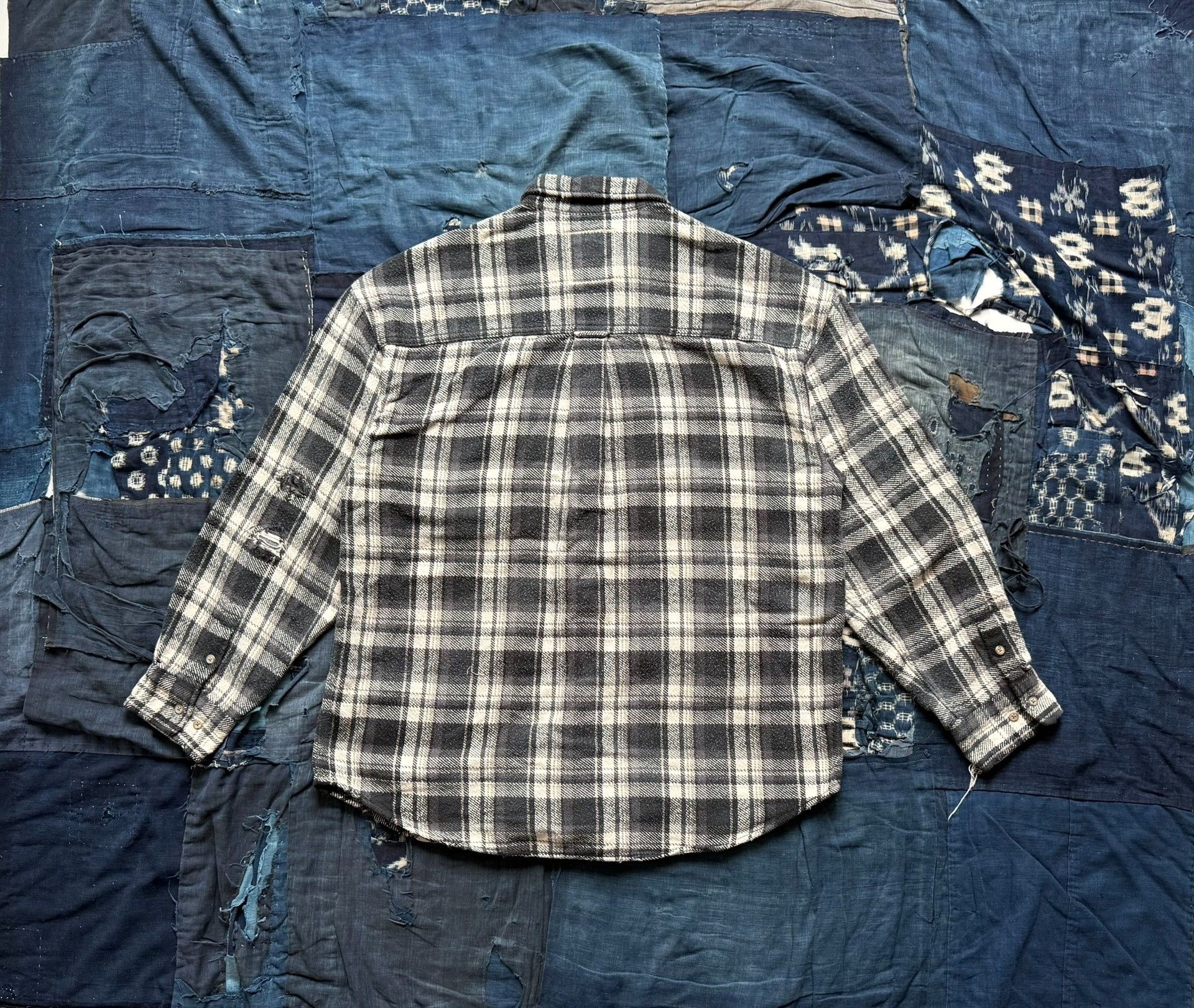 Madness MADNESS Shredded Check Shirt Size US XXS / EU 40 - 3 Thumbnail