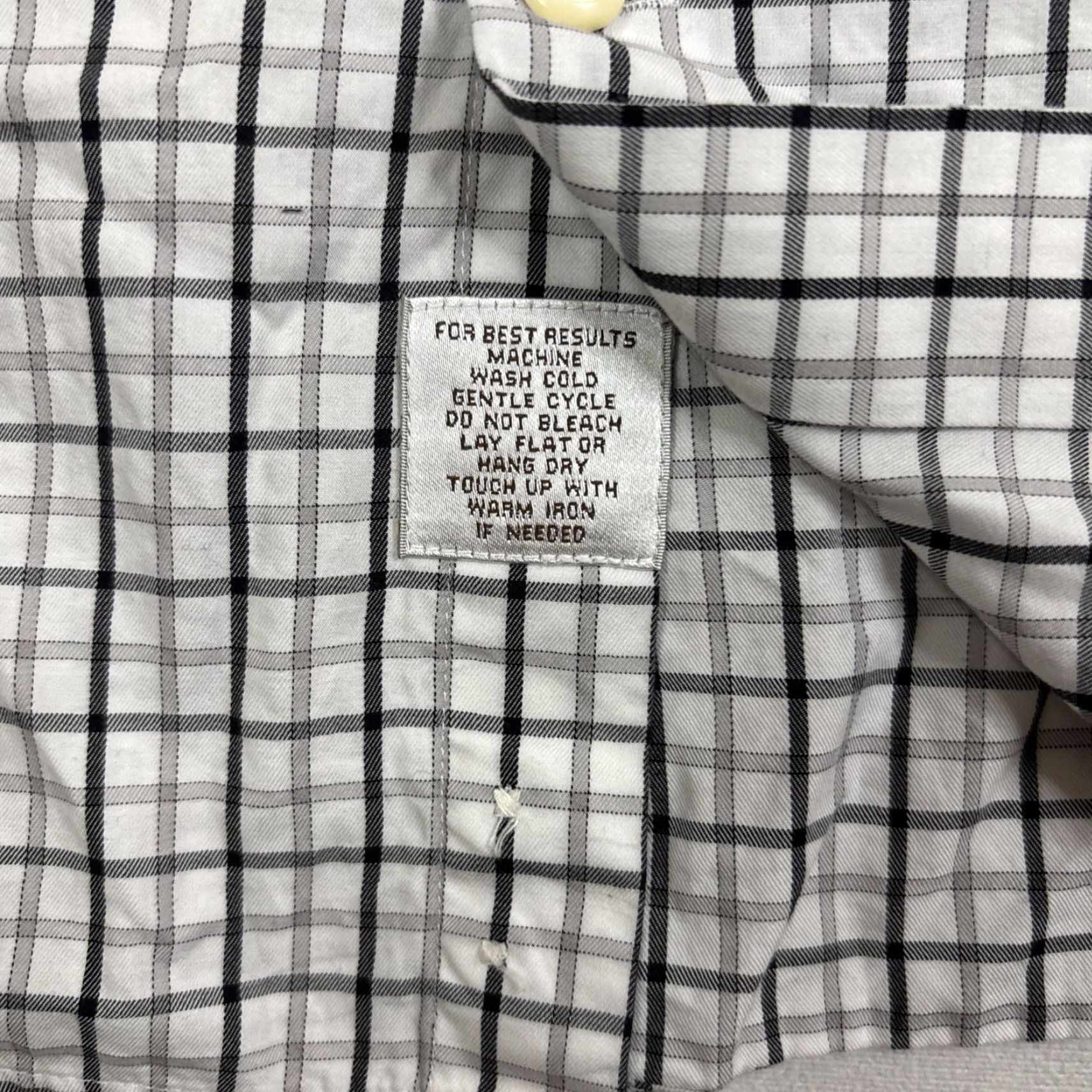 Peter Millar VINTAGE Peter Millar Button Down Men’s Large White Plaid Longsleeve 100% Cotton Pocket Mens Size US L / EU 52-54 / 3 - 4 Thumbnail