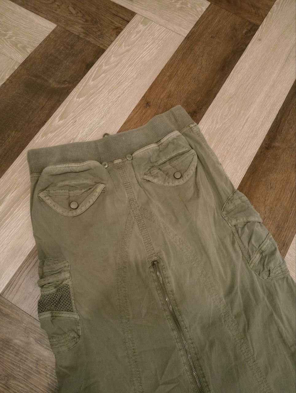 If Six Was Nine VINTAGE G.O.A MILITARY CARGO SKIRT Size 31" - 9 Thumbnail