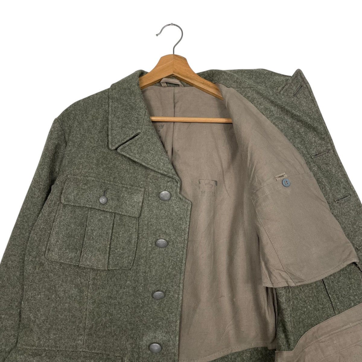 Vintage Vintage 40s WW2 Swedish Army Wool Uniform Jacket Size US M / EU 48-50 / 2 - 10 Thumbnail