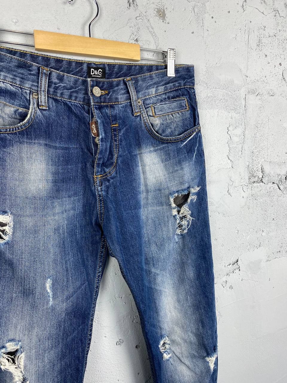 Dolce & Gabbana Y2K Dolce & Gabbana Trash Style Jeans D&G Distressed Jeans Size US 32 / EU 48 - 4 Thumbnail