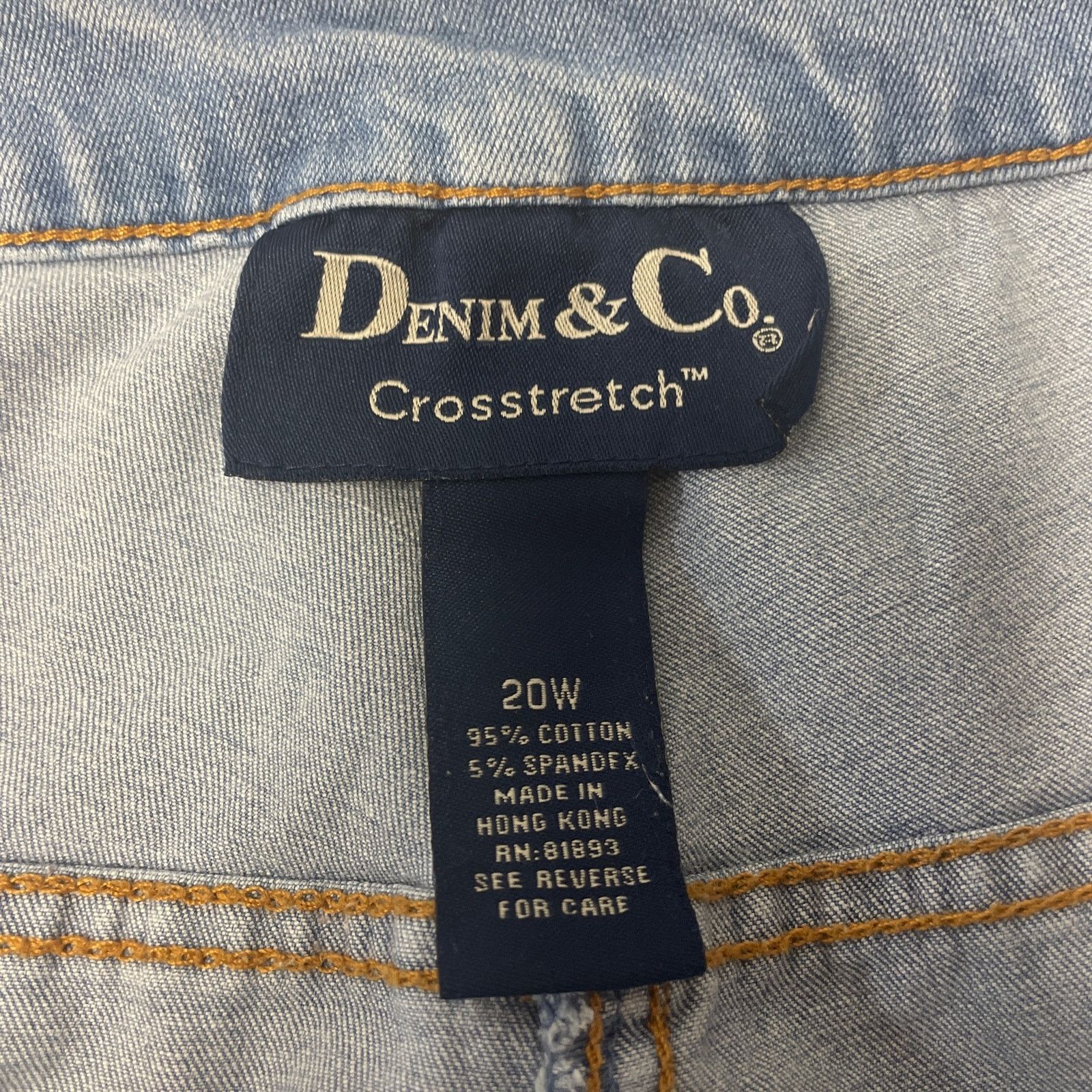 Denim & Co. Denim & Co Crossstretch 20W Vintage Stretch Cotton Jeans Size 37" - 4 Thumbnail