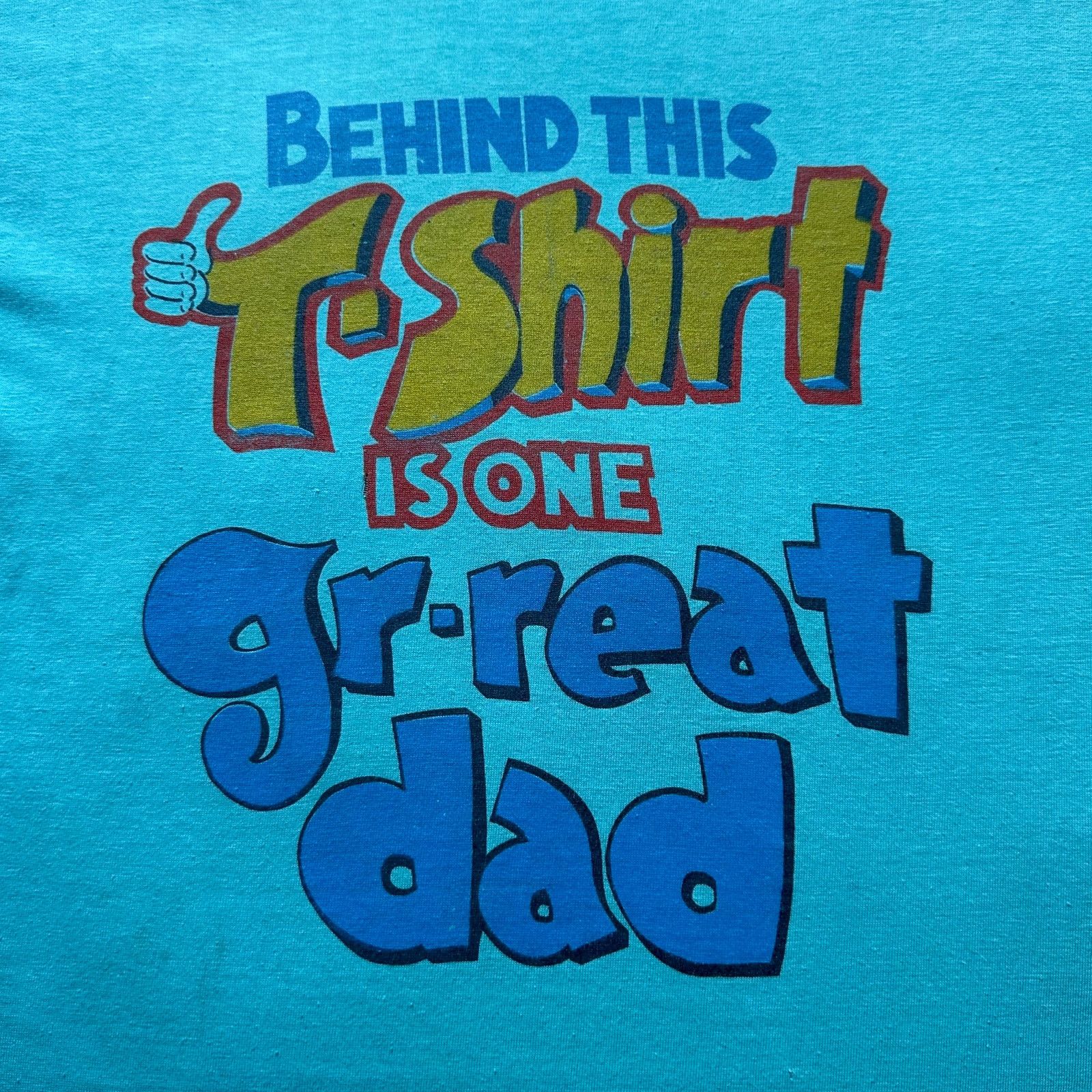 Other Rare Vintage 70s/80s One Great Dad Graphic Tee Blue L Size US L / EU 52-54 / 3 - 4 Thumbnail