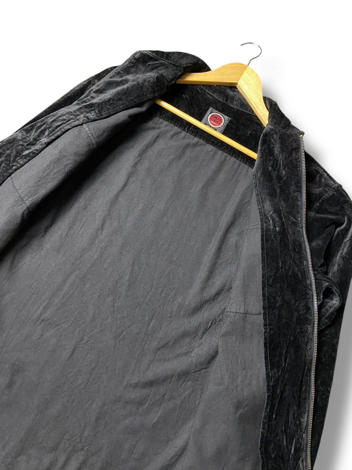 Japanese Brand Lucky Strike Original Velvet Zip Up Jacket (169) Size US L / EU 52-54 / 3 - 5 Thumbnail