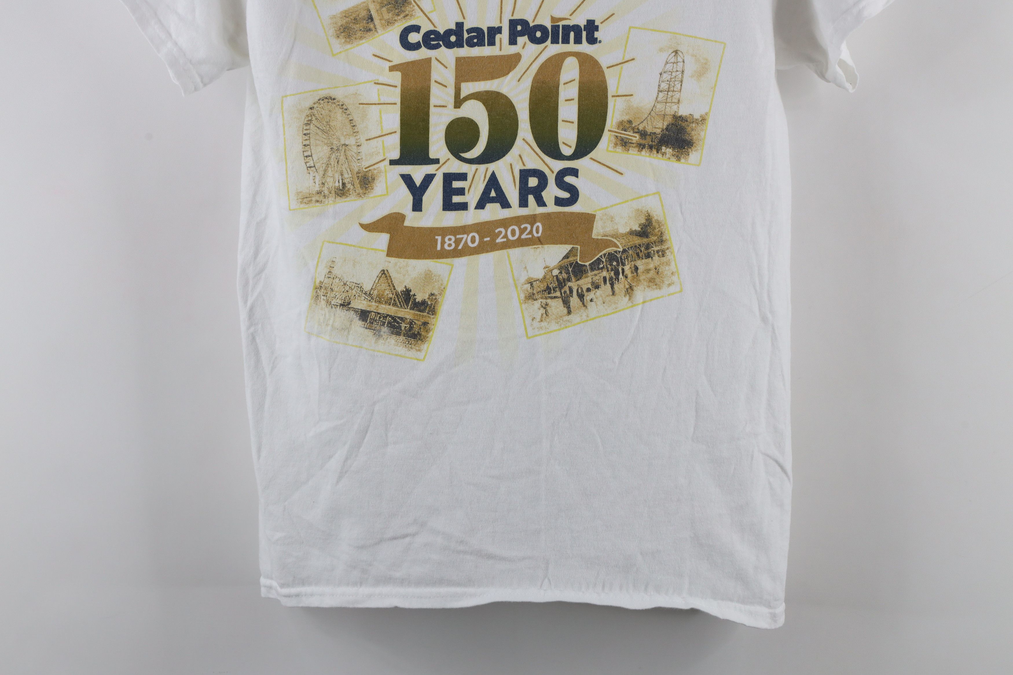 Vintage 150th Anniversary Cedar Point Amusement Park T-Shirt White Size US S / EU 44-46 / 1 - 3 Thumbnail