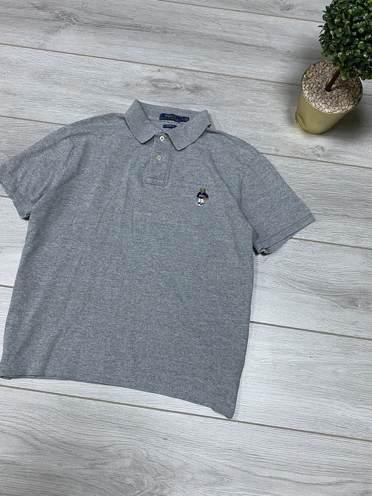 Vintage POLO Bear Ralph Lauren vintage polo shirt Size US L / EU 52-54 / 3 - 3 Thumbnail