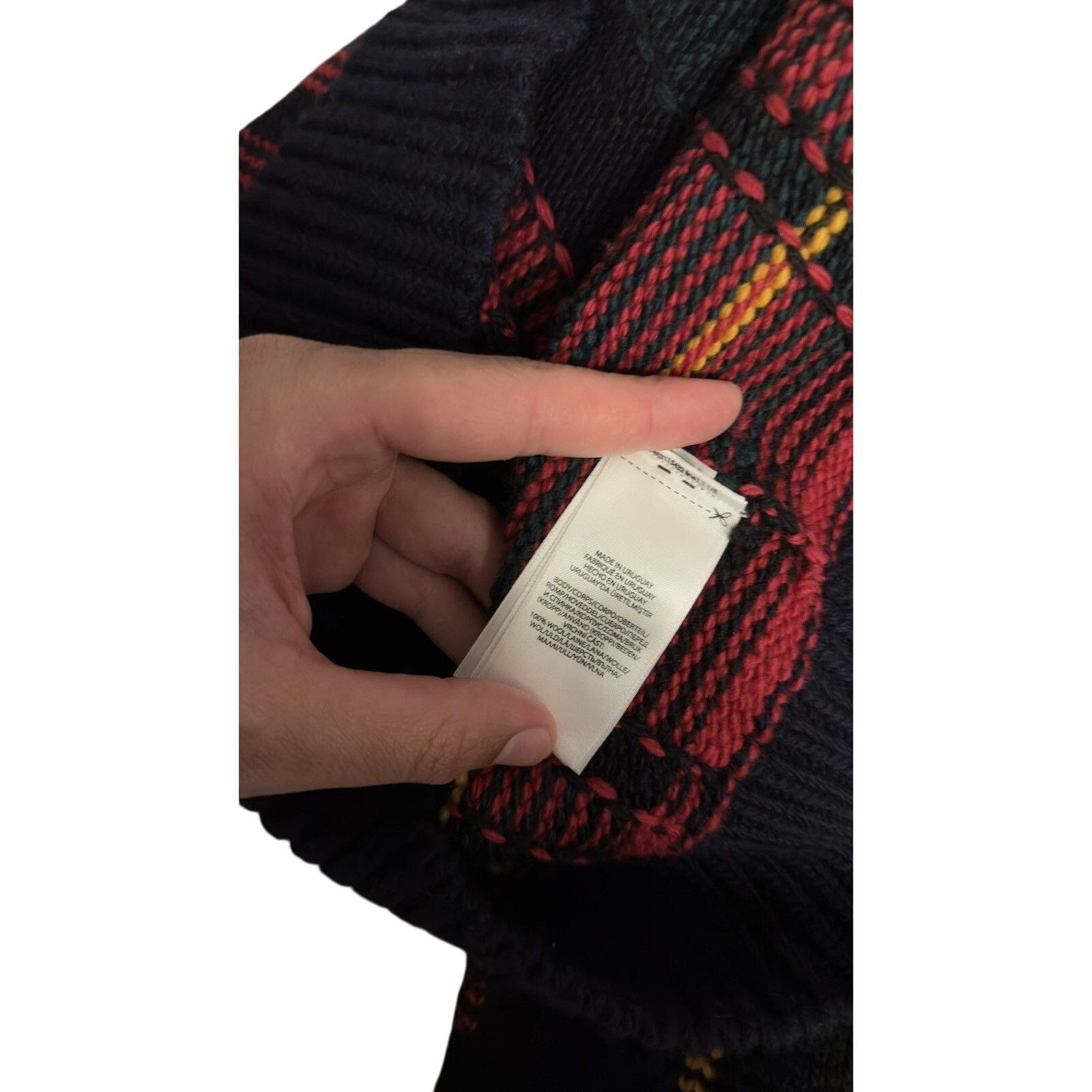Polo Ralph Lauren Polo Ralph Lauren Hand-Knit Plaid Wool Sweater Size Medium Size US M / EU 48-50 / 2 - 7 Thumbnail