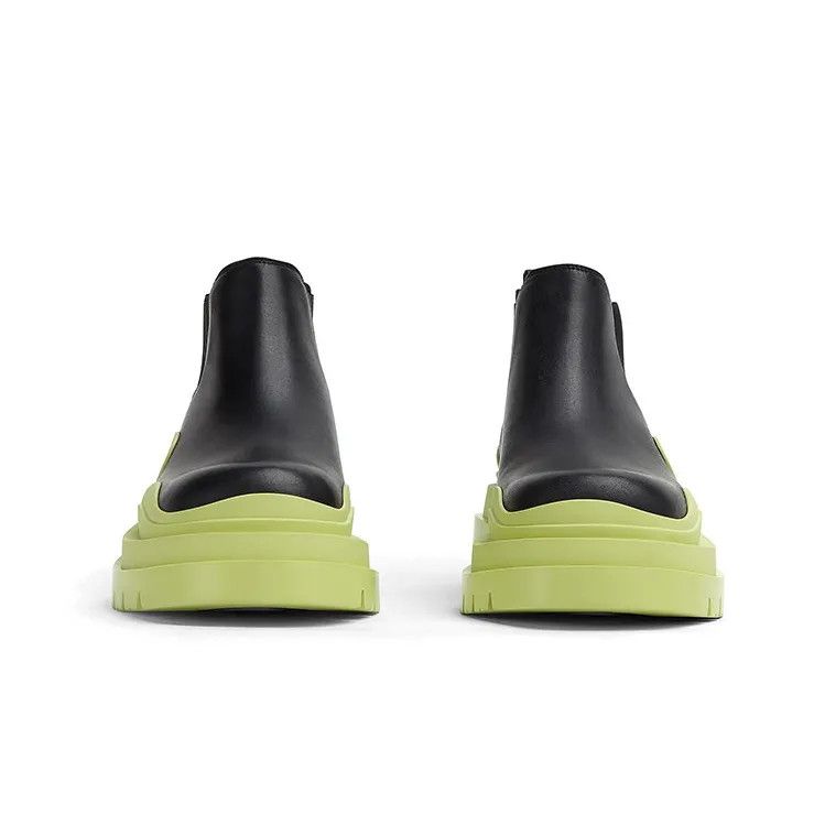Bottega Veneta o1n1vont1224 Tire Chelsea Boots in Black/Yellow Size US 4 / IT 34 - 3 Thumbnail