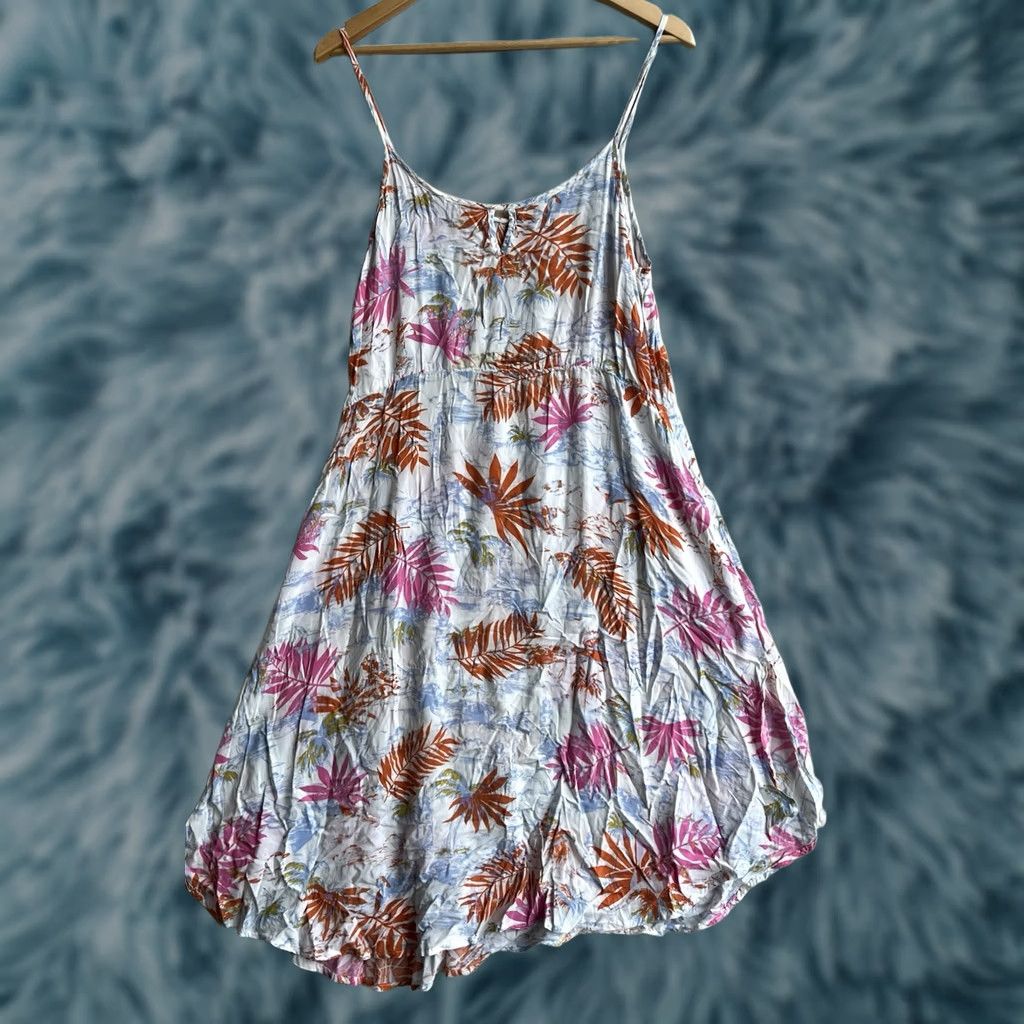 O'Neill O’Neill Women’s Midi Dress Sleeveless Tropical Print Light Multicolor L Weekday Formal Casual Wedding Party/Workwear Dress Length: Midi Women Size L / US 10 / IT 46 - 1 Thumbnail