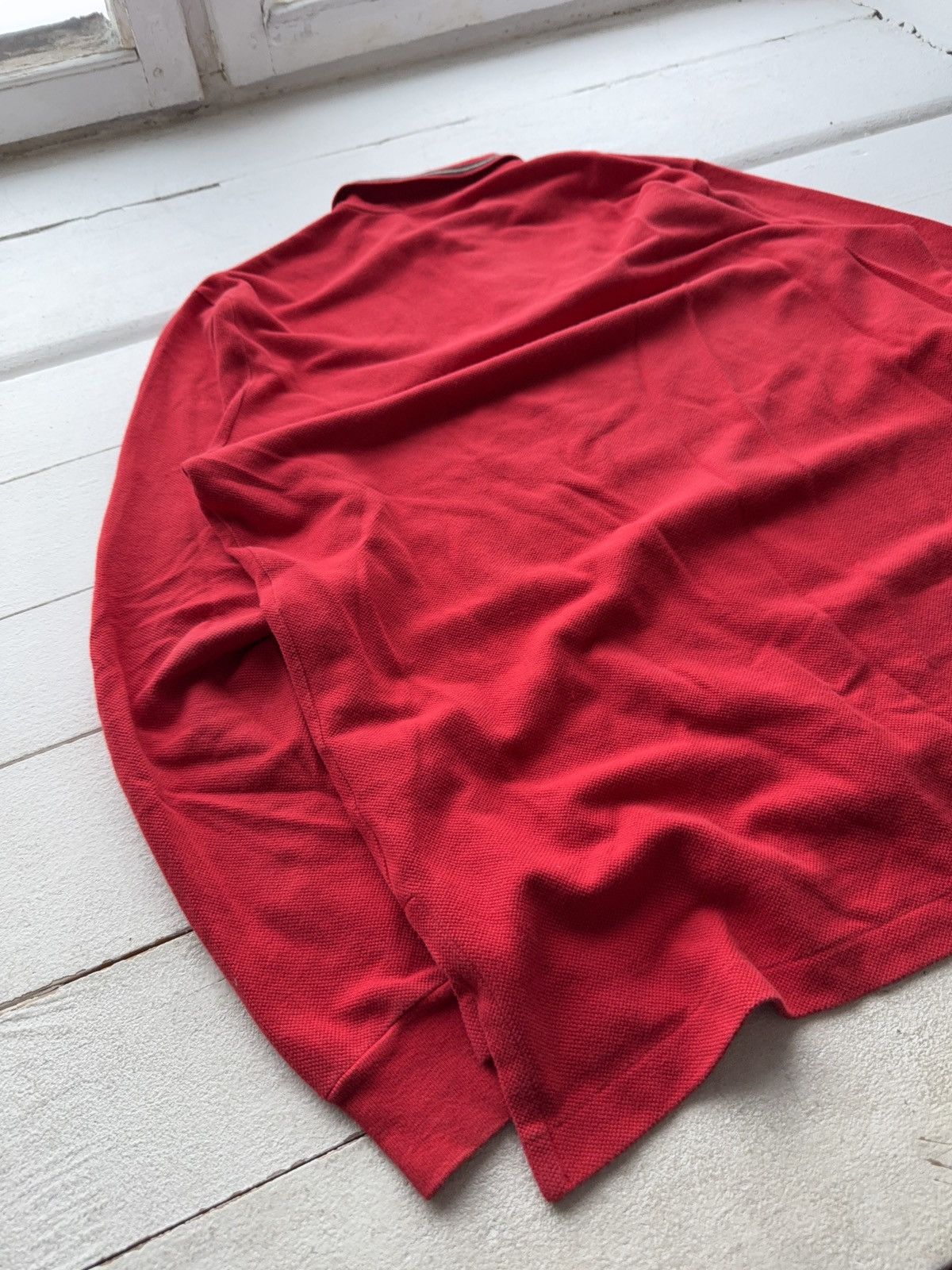 Polo Ralph Lauren 00s. Polo Ralph Lauren Red Long Sleeve Polo Shirt Vintage L Size US L / EU 52-54 / 3 - 12 Thumbnail