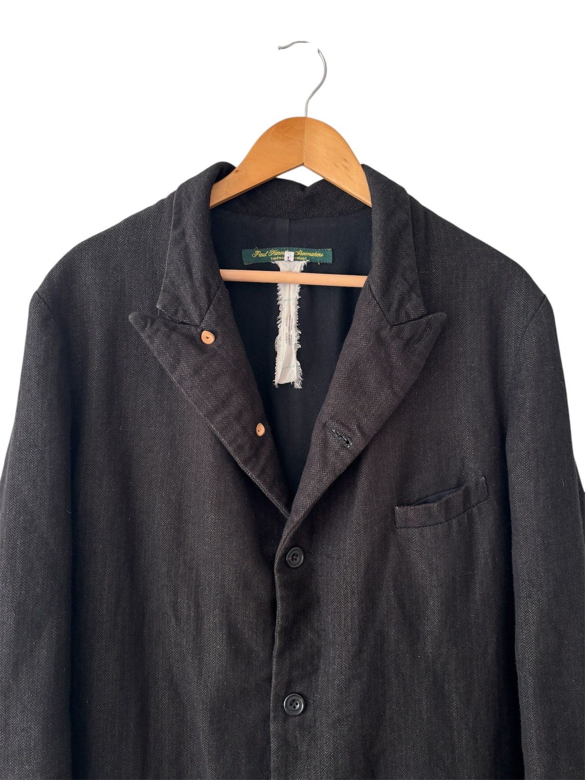 Paul Harnden Shoemakers Paul Harnden Shoemakers Long Coat Herringbone Wool Size US L / EU 52-54 / 3 - 2 Thumbnail
