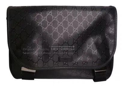 Gucci Gucci GG Monogram Double Buckle Leather Messenger Bag. Size ONE SIZE - 2 Thumbnail