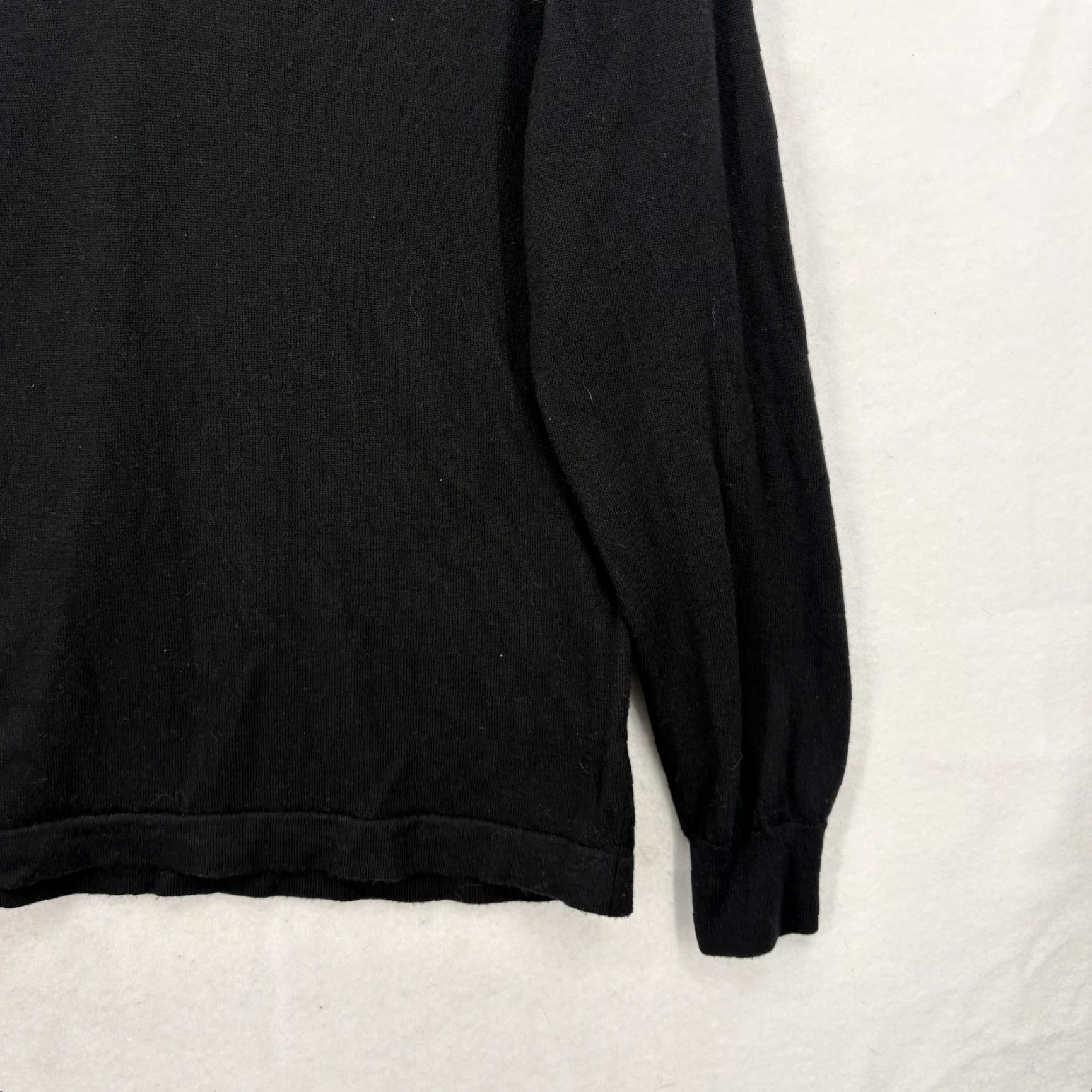 Joseph Abboud Joseph Abboud Sweater Mens Large Black Merino Wool Quarter Zip Pullover Knit Size US L / EU 52-54 / 3 - 3 Thumbnail