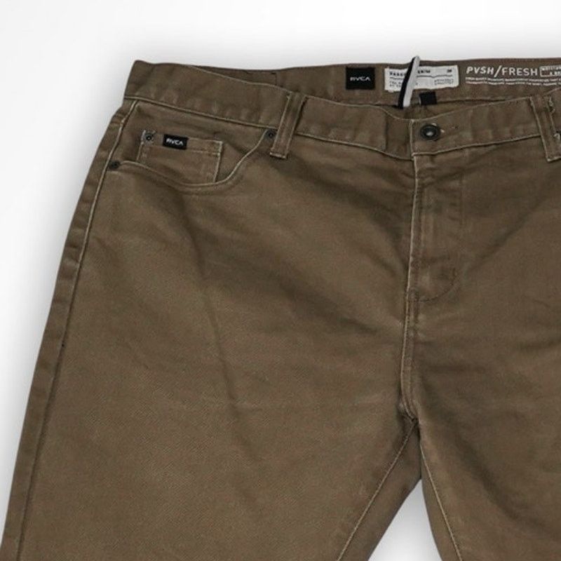 RVCA RVCA The Regulars Brown Moisture Wicking Denim Jeans 38x33 Size US 38 / EU 54 - 5 Thumbnail