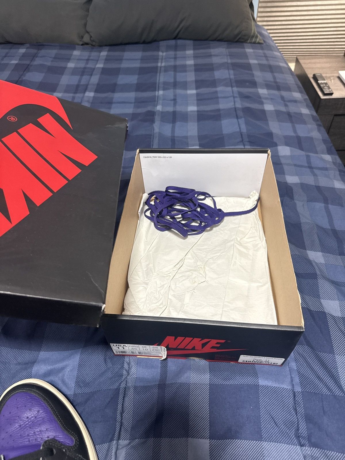 Jordan Brand Jordan 1 Court Purple Size US 11 / EU 44 - 12 Thumbnail