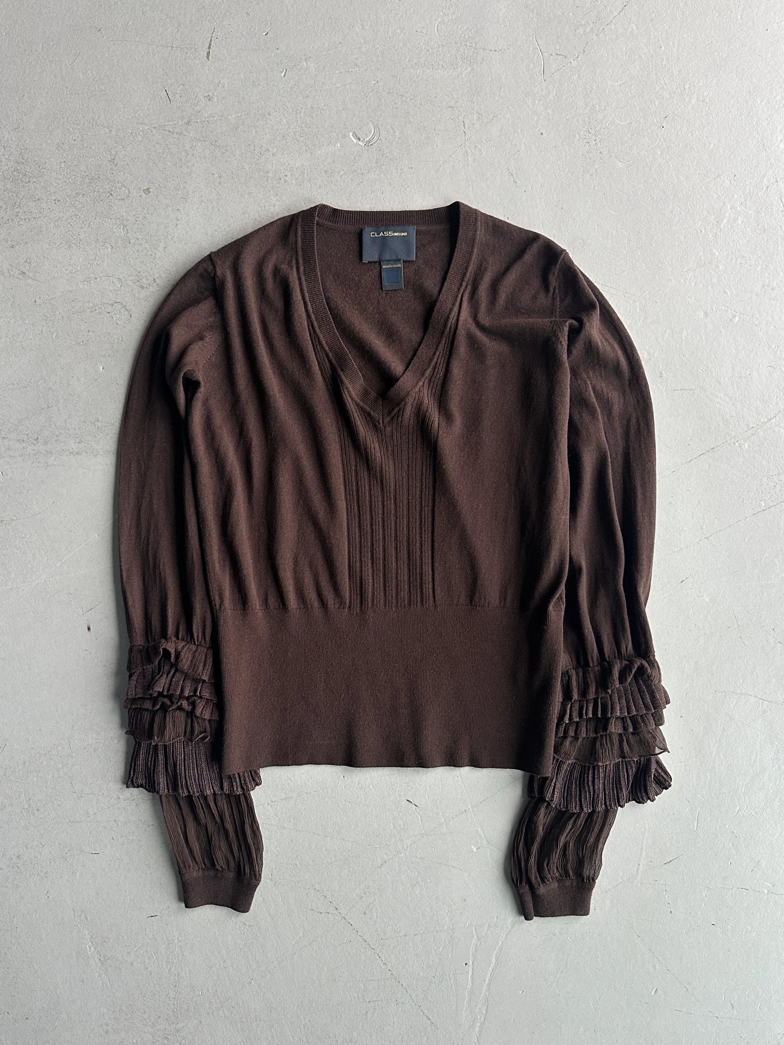 Roberto Cavalli ROBERTO CAVALLI early 2000s V NECK SOFT KNIT Size L / US 10 / IT 46 - 5 Thumbnail