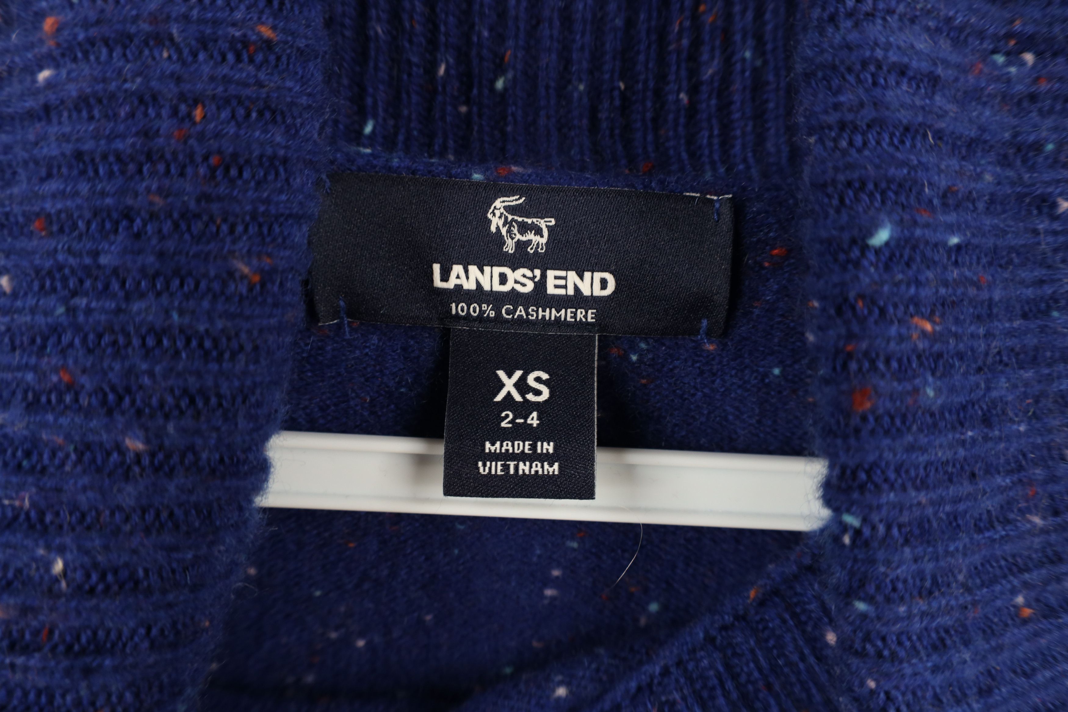 Lands' End × Vintage Vintage Lands End Rainbow Cashmere Knit Turtleneck Sweater Size XS / US 0-2 / IT 36-38 - 6 Thumbnail
