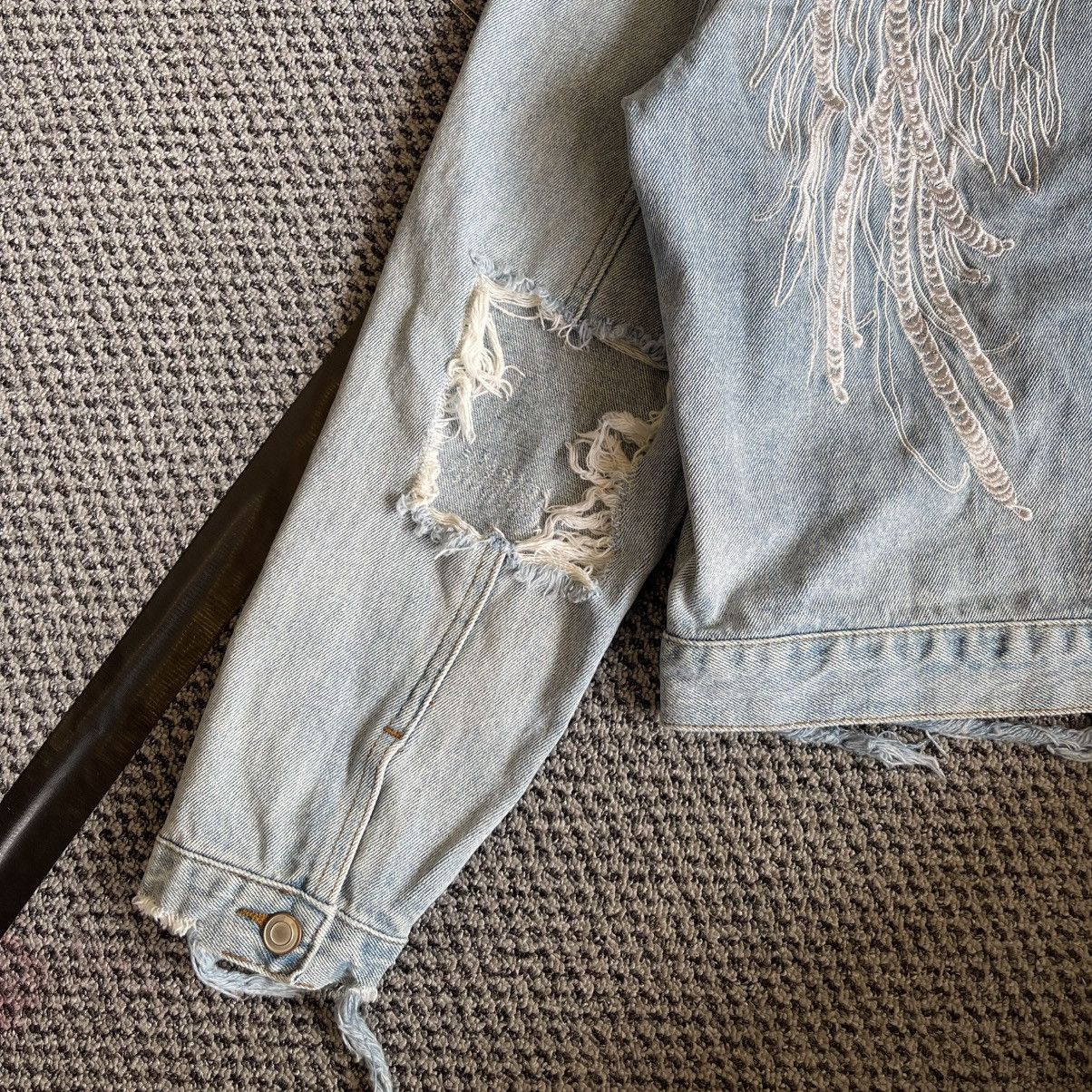 Vintage Japanese Bondage Style Distressed Denim Jacket