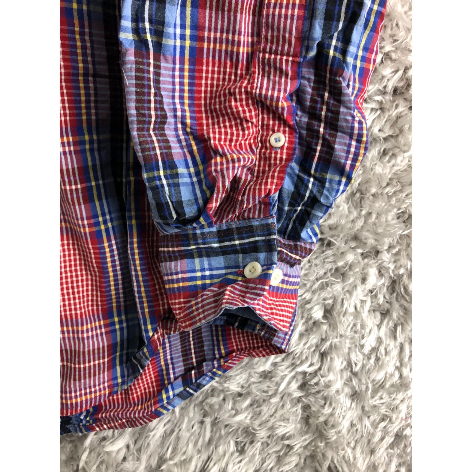 Izod IZOD Mens Large Red Plaid Long Sleeve Button-Down Collar Shirt Size US L / EU 52-54 / 3 - 4 Thumbnail