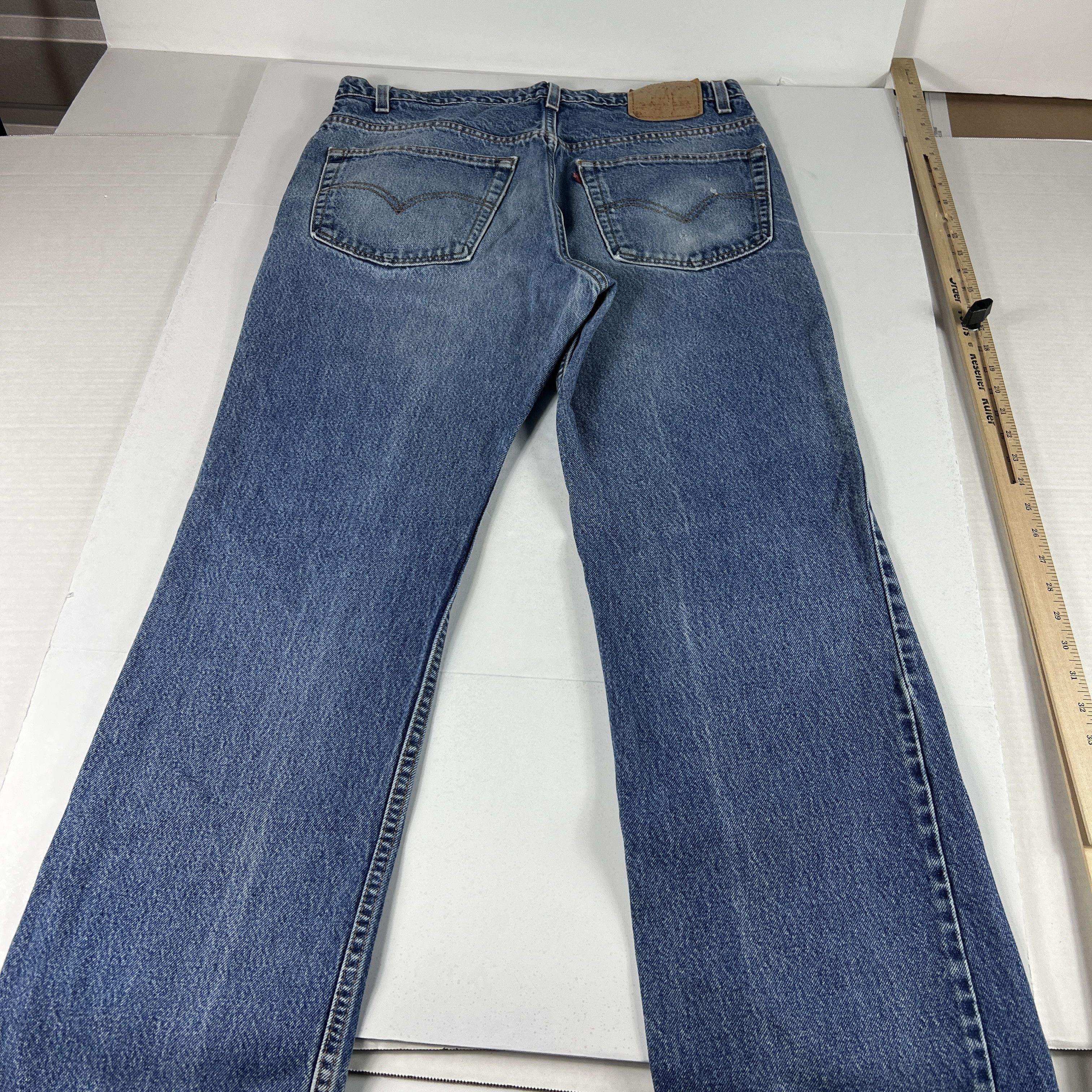 Levi's × Vintage VTG Levi's Jeans 517 Boot Cut Blue Faded Distressed Denim Size US 36 / EU 52 - 14 Thumbnail