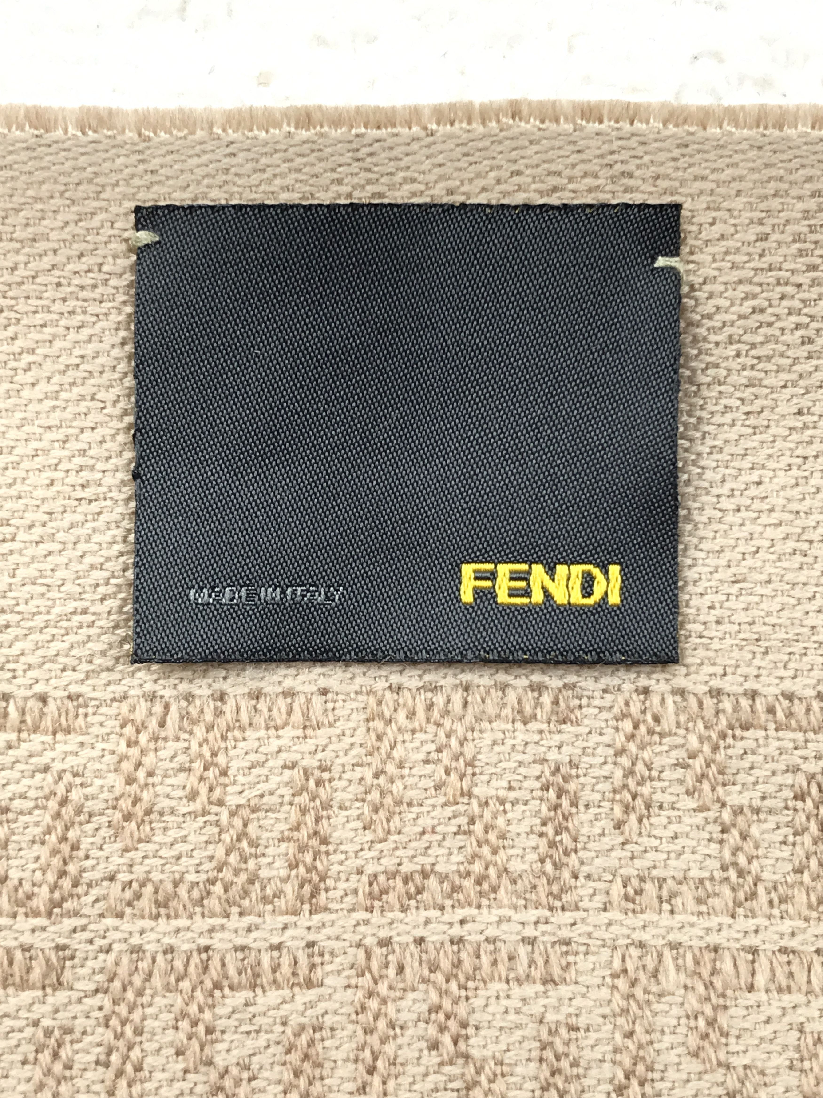 Fendi Vintage Fendi Monogram Scarf Muffler Wool Cashmere Size ONE SIZE - 6 Thumbnail