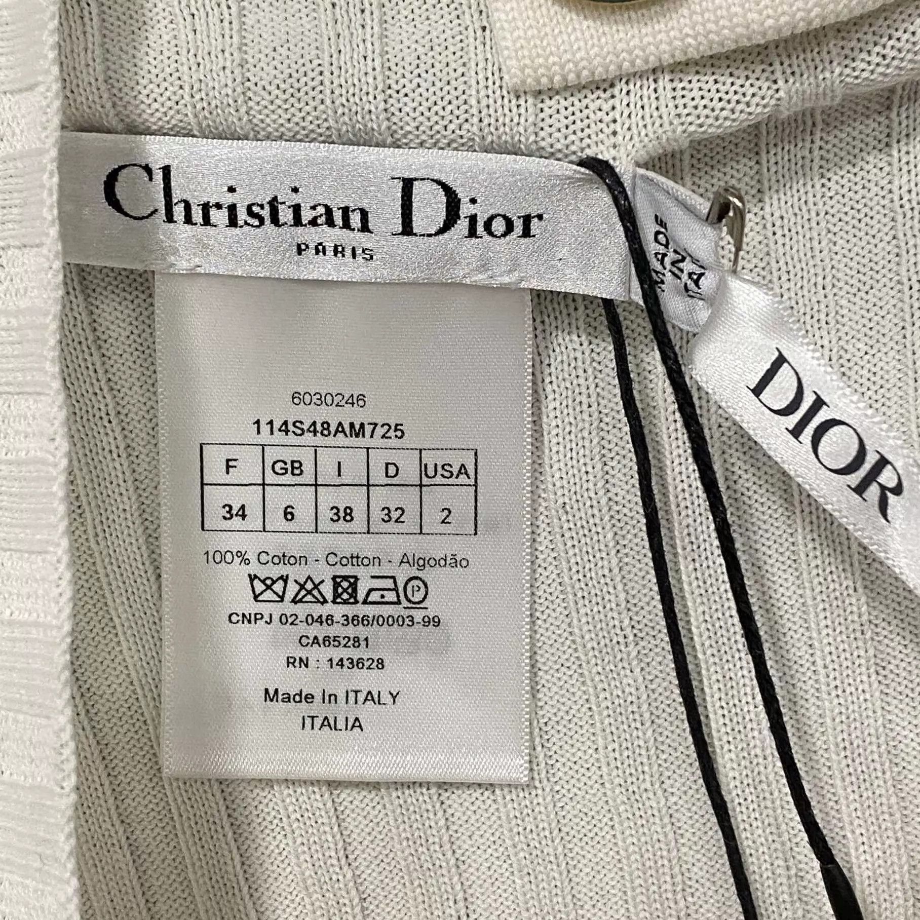 Dior Dior gold button striped knit short sleeve T-shirt 34 Size XS / US 0-2 / IT 36-38 - 4 Thumbnail