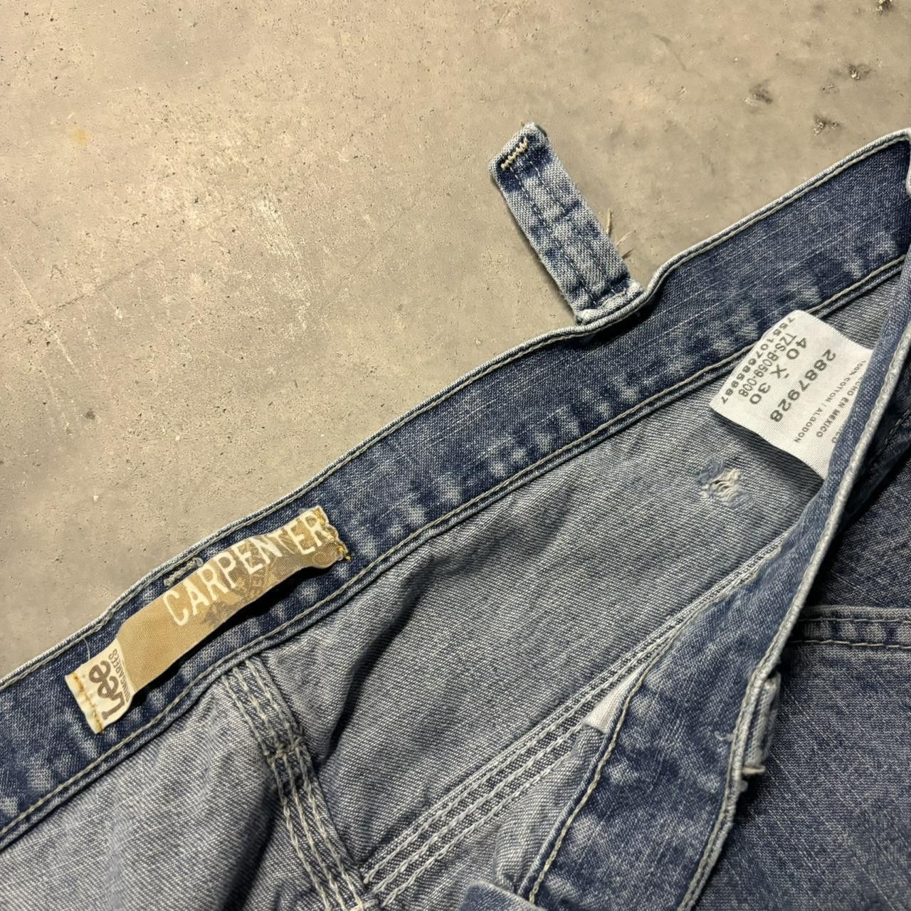Japanese Brand × Vintage Crazy Vintage Y2K/2000s Baggy Grunge Skater Carpenter Denim Jeans! Size US 40 / EU 56 - 8 Thumbnail