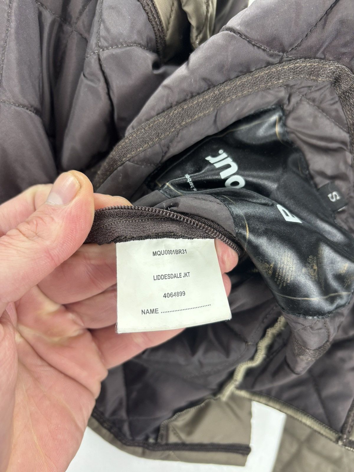 Barbour Mens quilted jacket Barbour Liddesdale Size S Color Brown Size US S / EU 44-46 / 1 - 12 Thumbnail