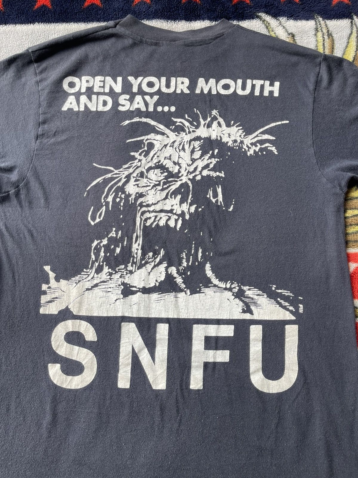 Band Tees Vintage Punk SNFU "Open Your Mouth and Say" Faded Tee Size US M / EU 48-50 / 2 - 3 Thumbnail