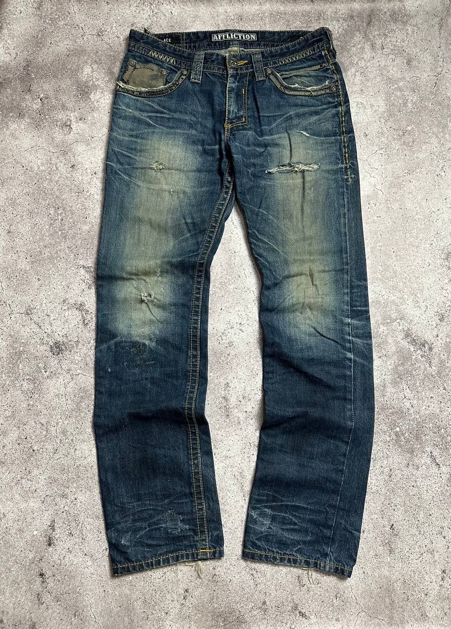 Affliction Affliction Ace Denim Jeans Y2K Embroidered size 31 Size US 31 - 8 Thumbnail