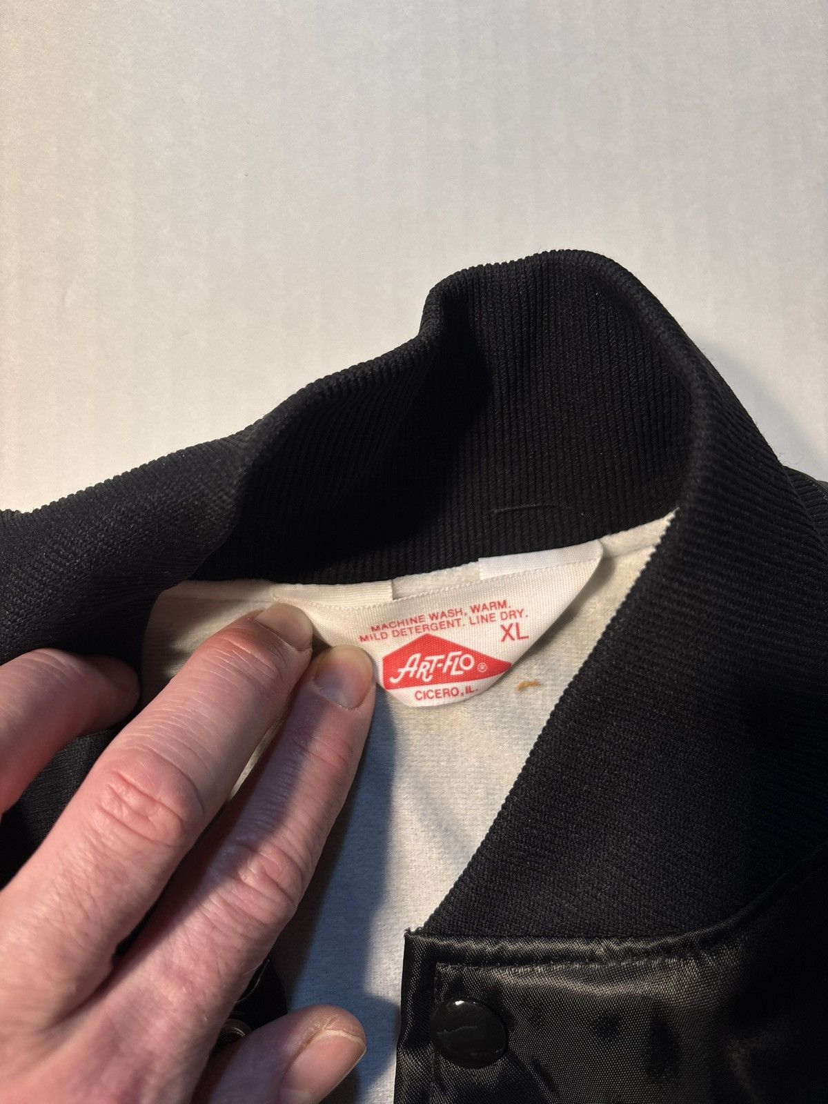 Vintage Vtg Art Flo Old Town Beverage Chicago 90s Bomber Jacket XL Size US XL / EU 56 / 4 - 4 Thumbnail