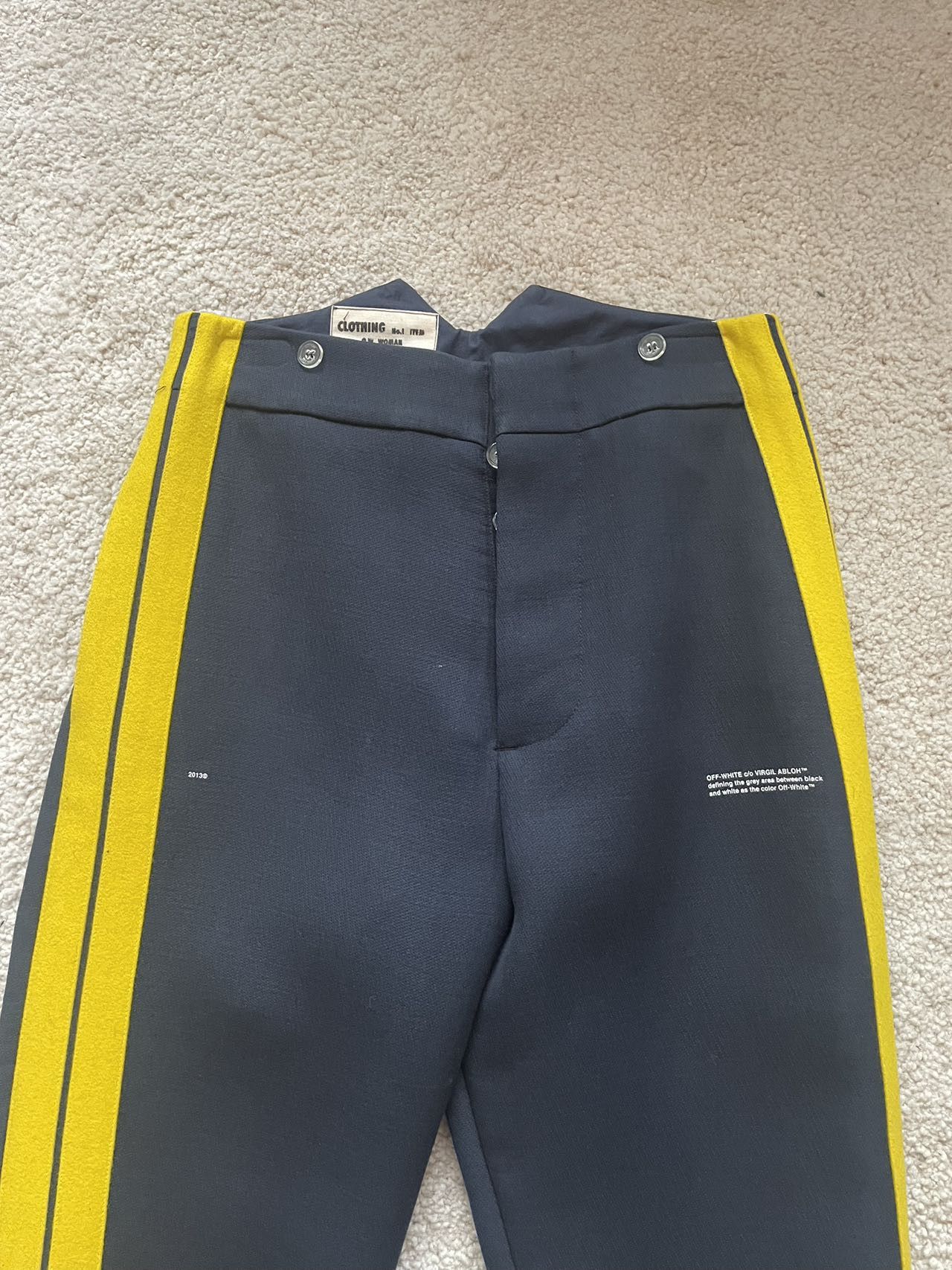 Off-White Off-White Cropped Side Stripe Trousers Size 25" / US 0 / IT 36 - 3 Thumbnail