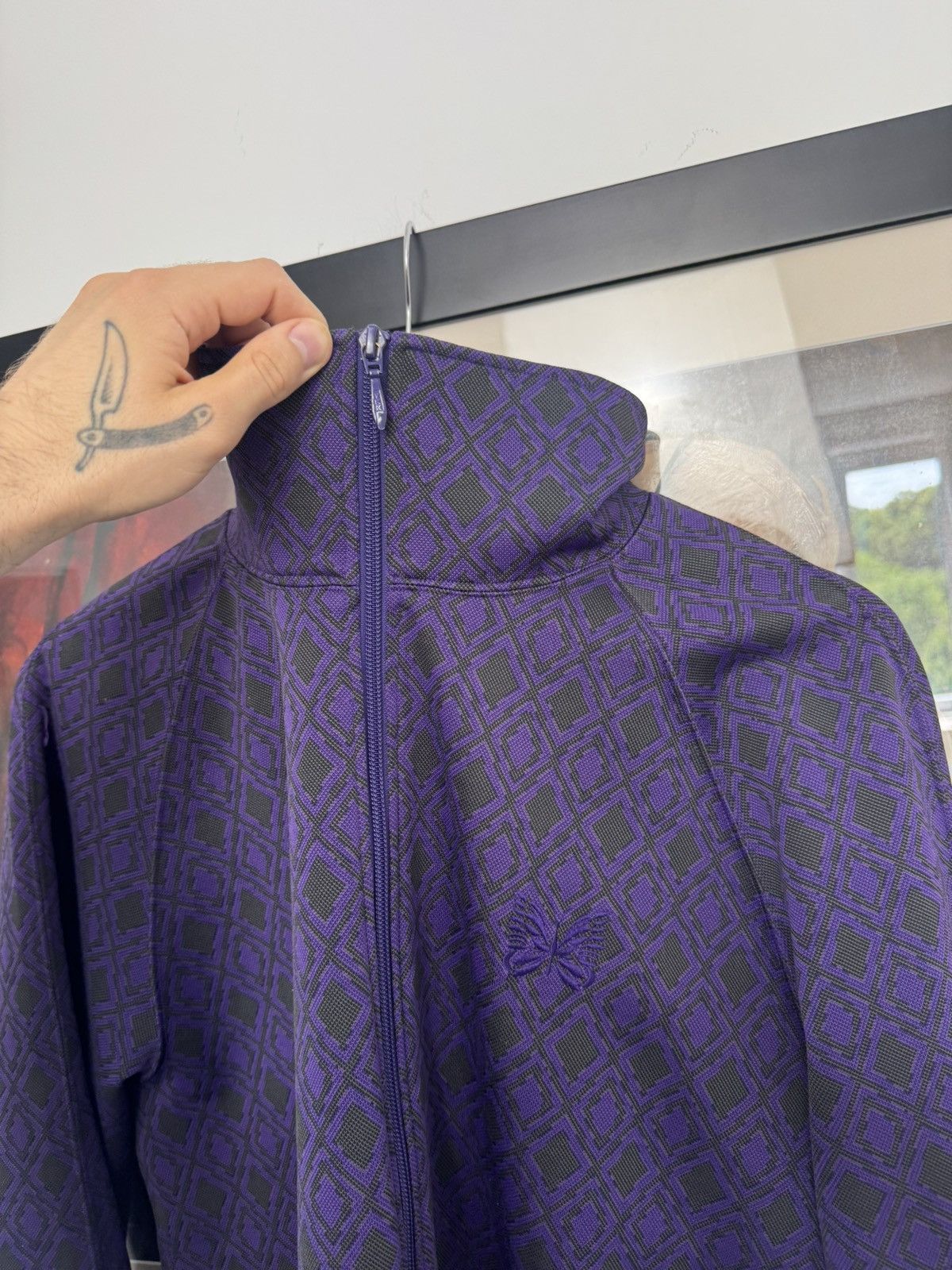 Needles Needles Butterfly Track Top Japanese Purple Japan Designer Size US L / EU 52-54 / 3 - 2 Thumbnail