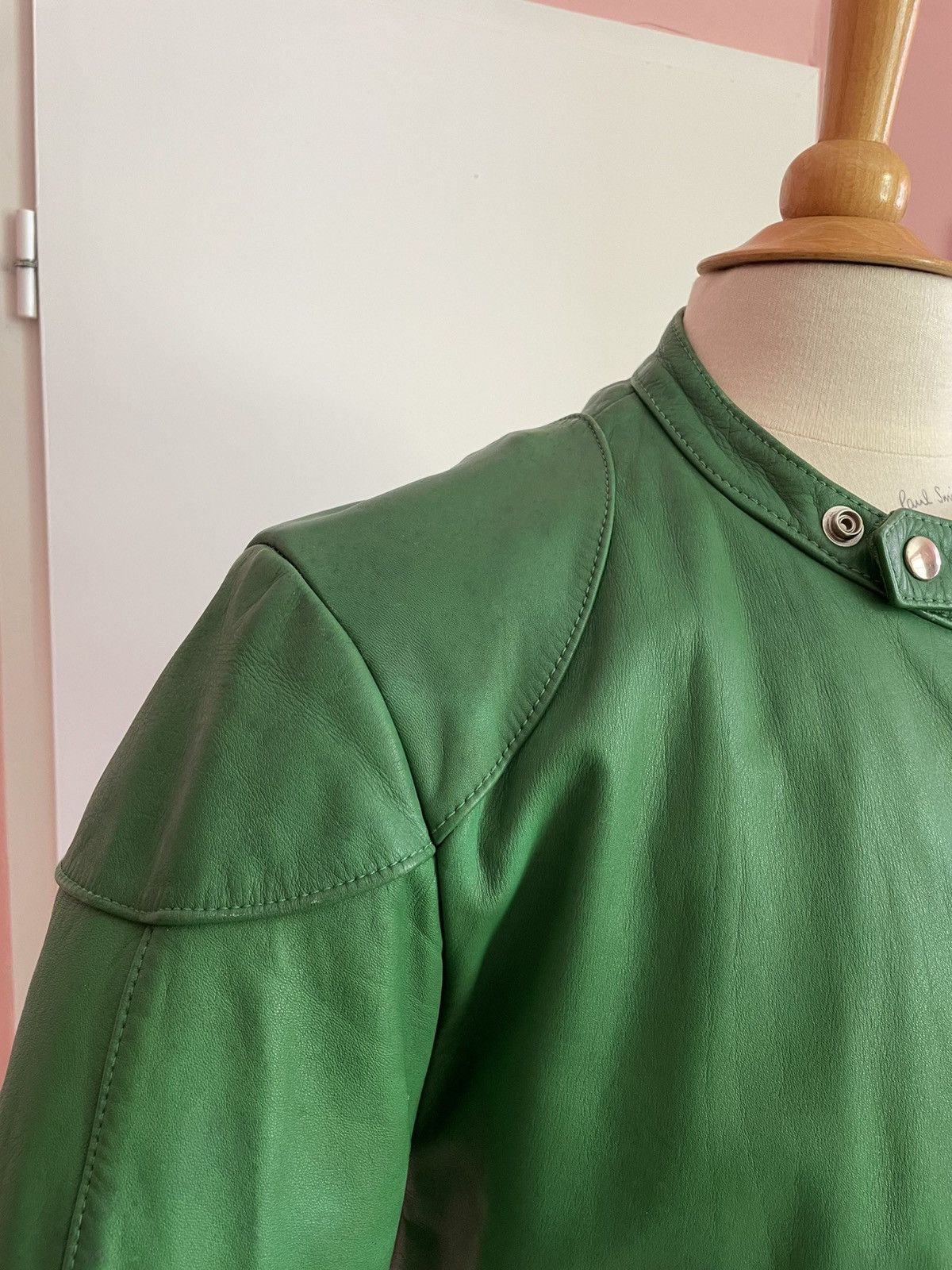 Other Vintage 1991 “Frogman” German POLIZEI Green Leather Uniform Size US L / EU 52-54 / 3 - 6 Thumbnail