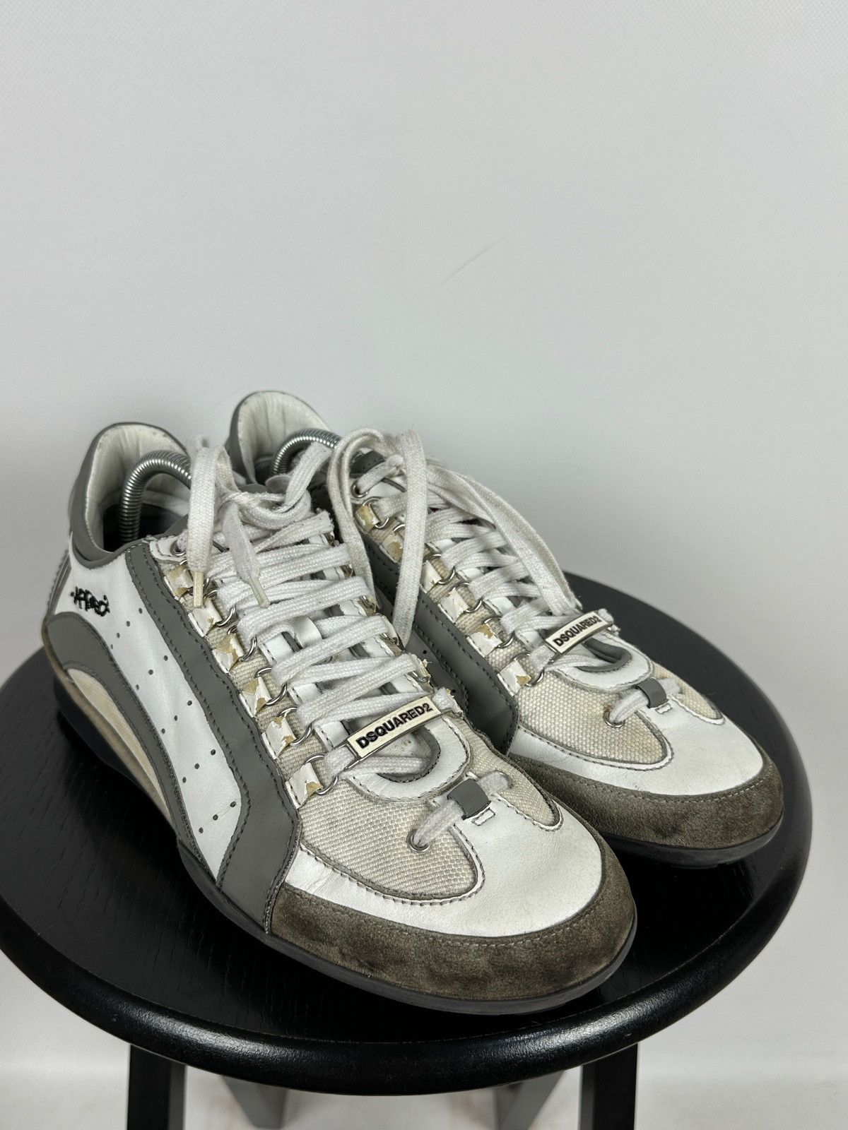 Dsquared2 Dsquared2 Get In The Fast Line Leather Low Sneakers Size US 9 / EU 42 - 5 Thumbnail
