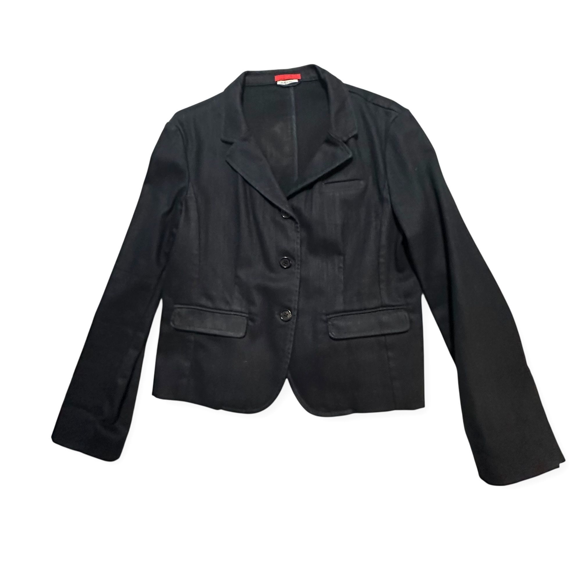 Prada Prada Architectural Navy Cropped Blazer 2008 IT 46 Size L / US 10 / IT 46 - 4 Thumbnail
