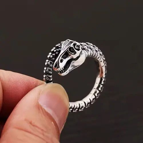 Jewelry Dinosaur Bone Resizeable Ring Size ONE SIZE - 3 Thumbnail