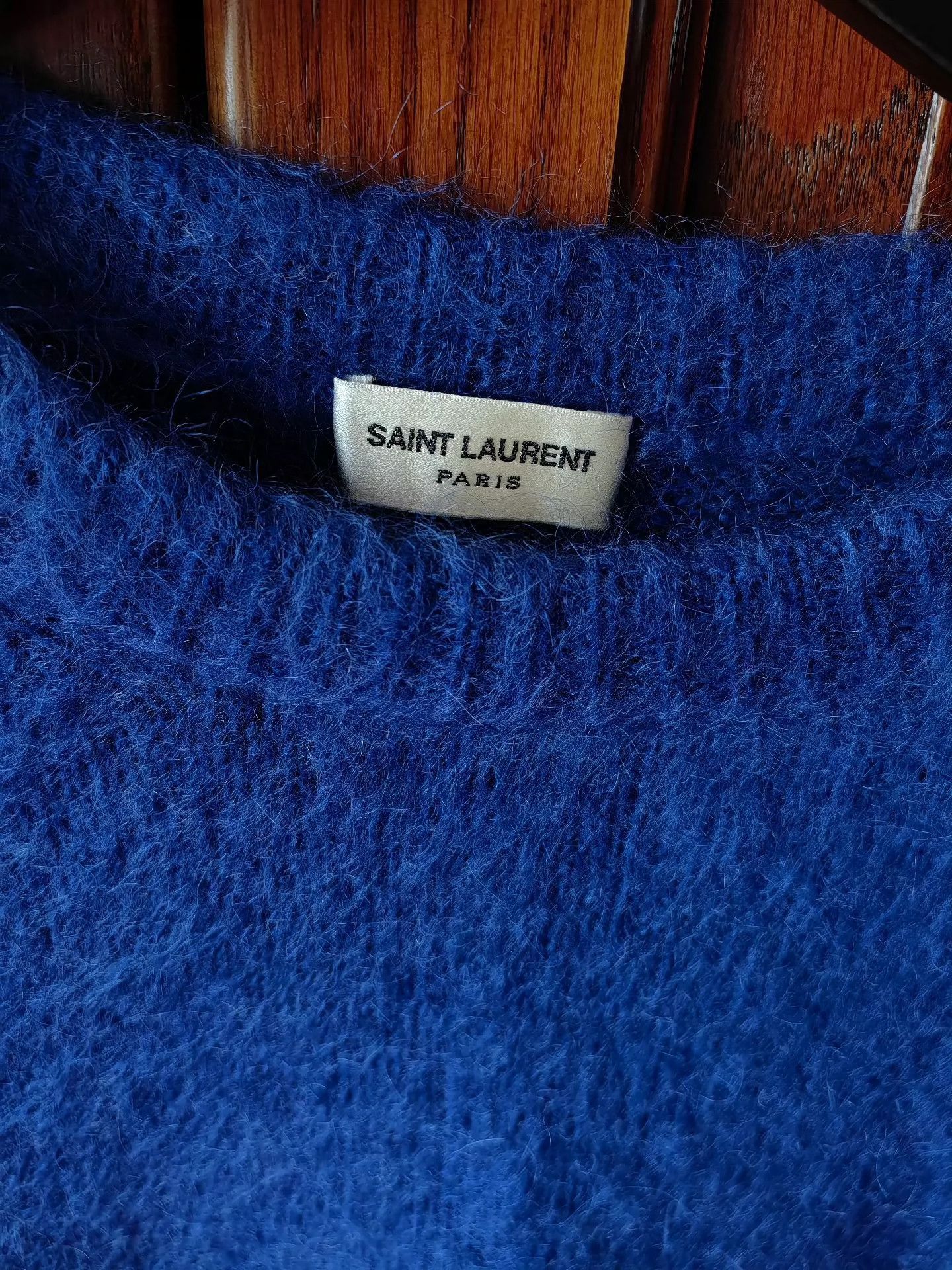 Saint Laurent Paris Saint Laurent Paris Blue mohair sweater -2507 Size US L / EU 52-54 / 3 - 3 Thumbnail