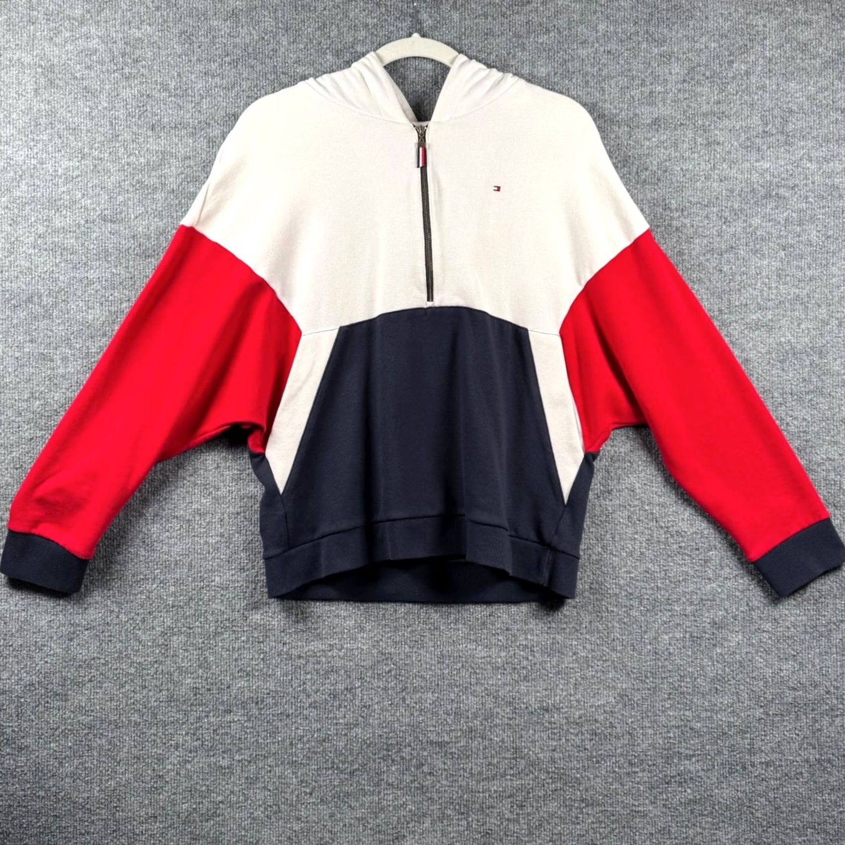 Tommy Hilfiger Tommy Hilfiger Hoodie Womens M Colorblock Half Zip Americana Nautical Sporty 90s Size M / US 6-8 / IT 42-44 - 2 Thumbnail