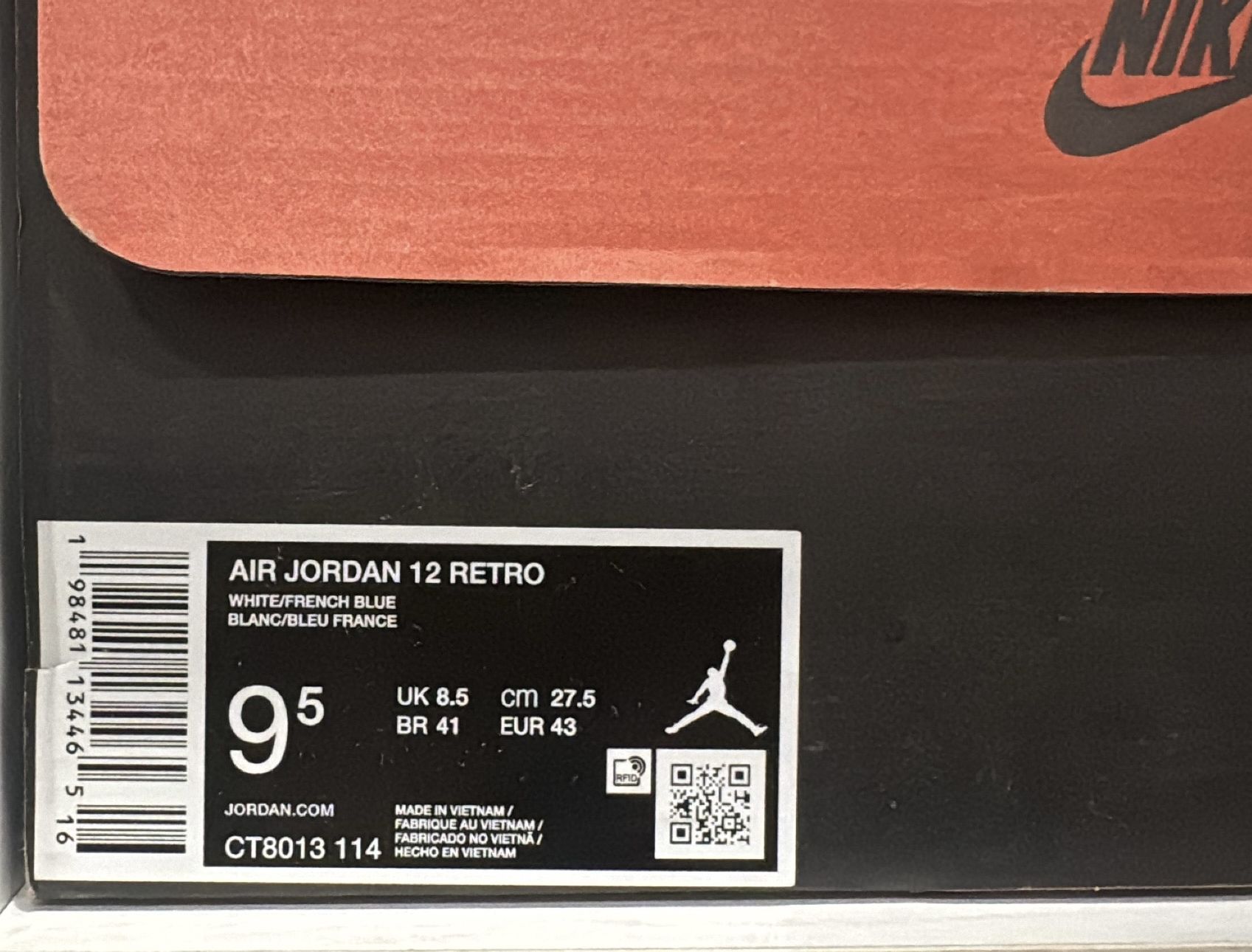 Nike Air Jordan 12 Retro 'French Blue' 2025 Size US 9.5 / EU 42-43 - 3 Thumbnail