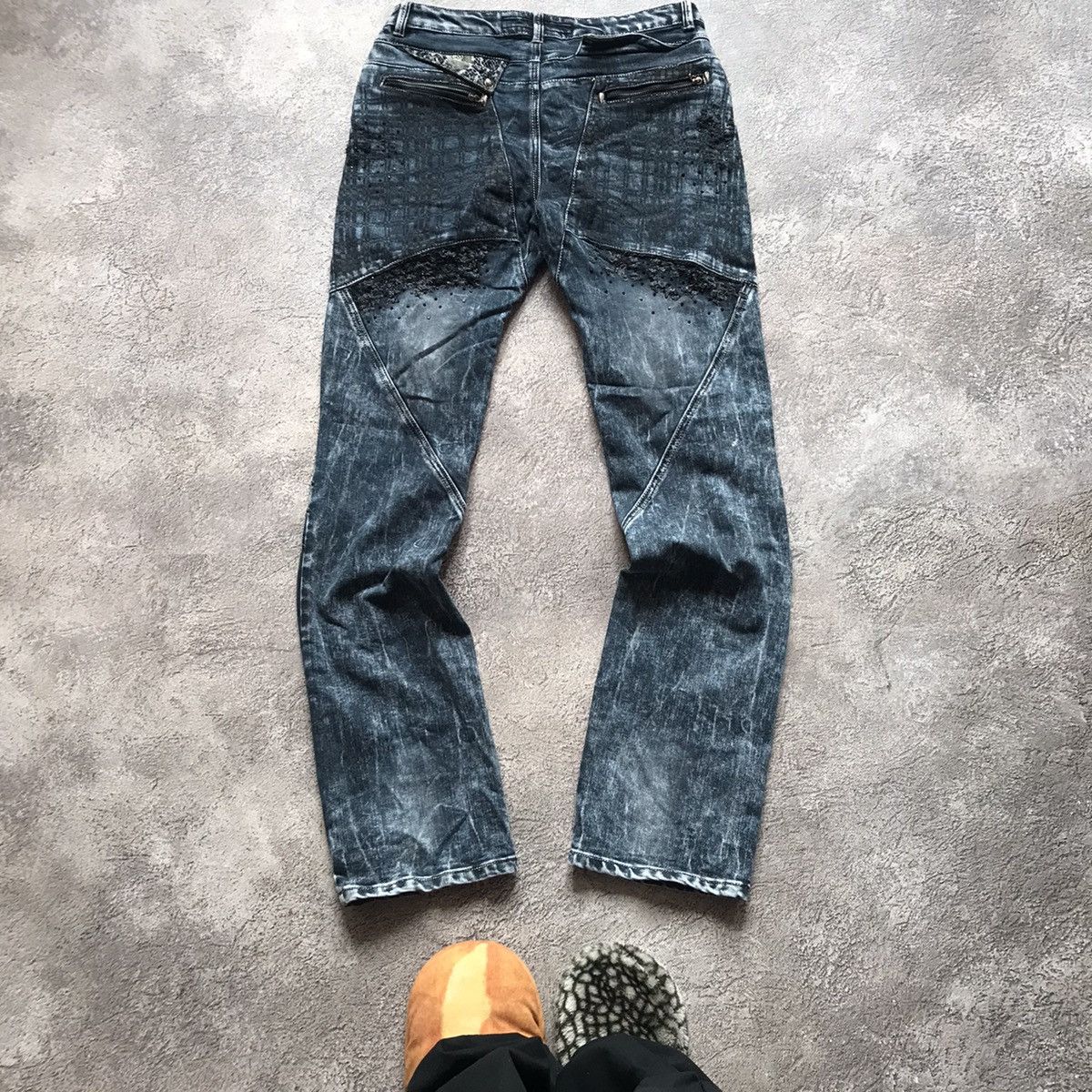 Vintage Vintage 90s Faded Distressed Baggy Jeans Grunge Skate 31 Size 31" - 5 Thumbnail