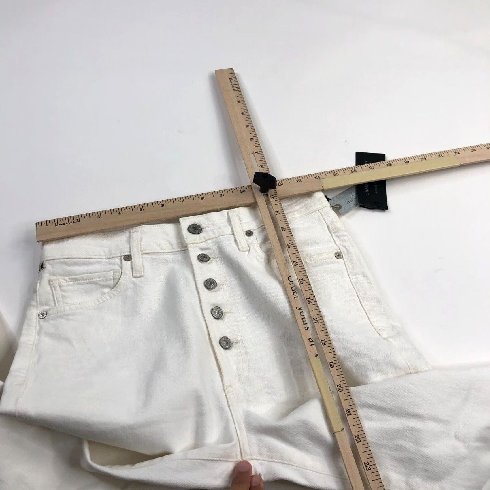 Citizens Of Humanity VINTAGE Citizens of Humanity Jeans Olivia High Rise Slim Crop Button Fly 27 28W 24L Womens White 5-Pocket Denim Jeans Size 27" / US 4 / IT 40 - 5 Thumbnail