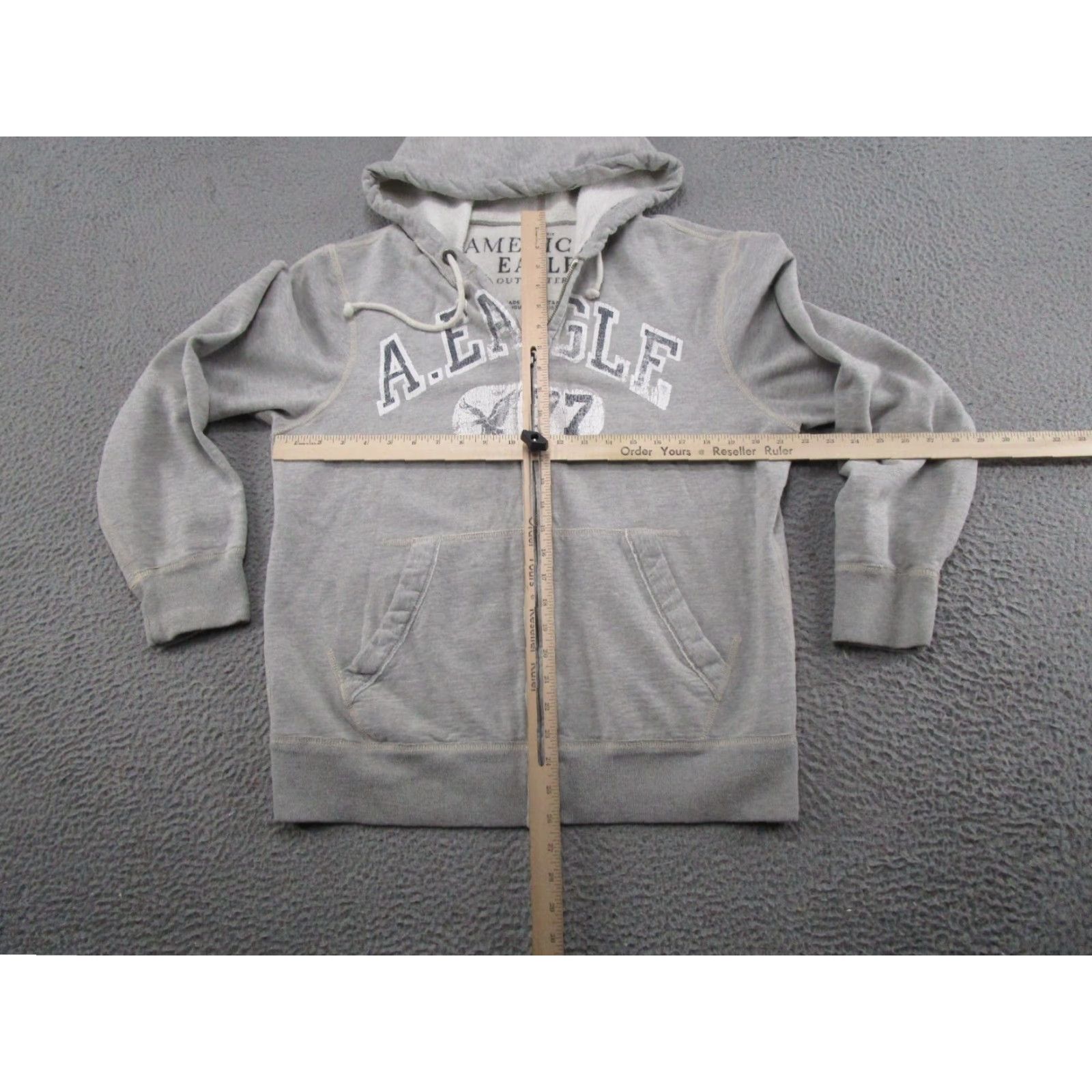 American Eagle Outfitters VINTAGE American Eagle Outfitters Hoodie Sweatshirt L Gray Cotton Fleece Hooded Grunge Sports All Seasons Mens 90s Theme Fall Winter Spring Size US L / EU 52-54 / 3 - 5 Thumbnail