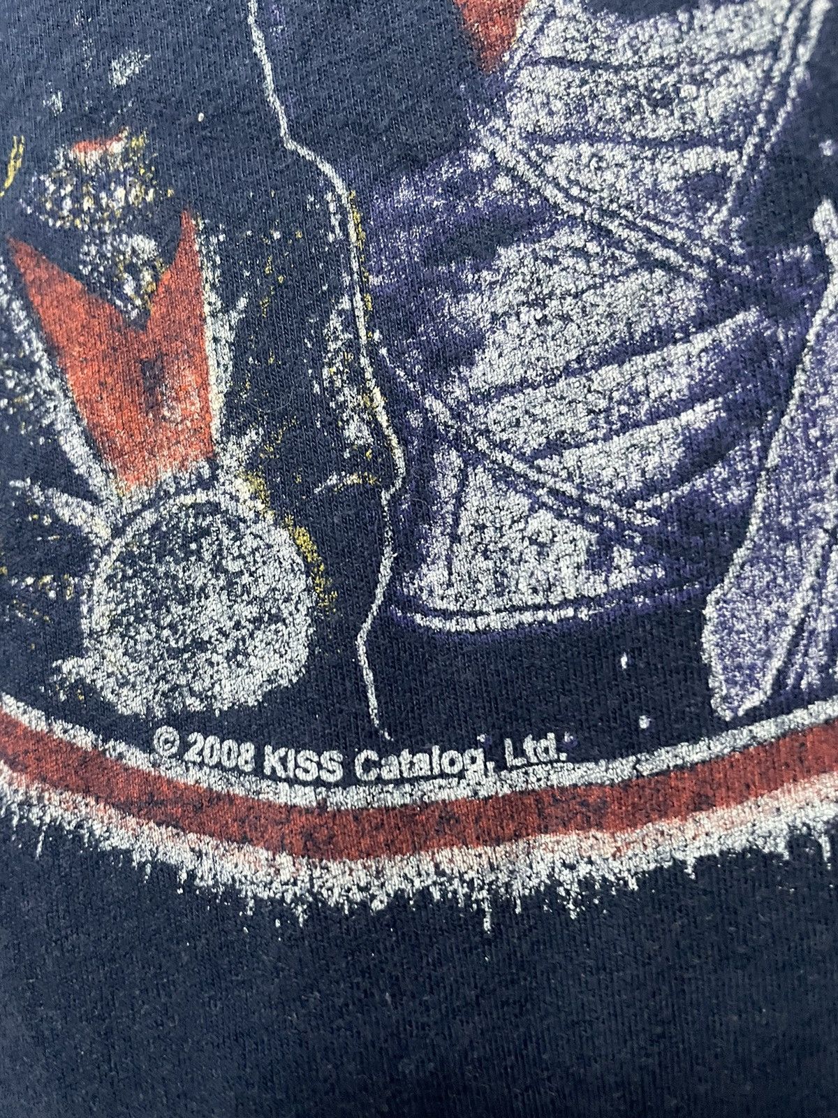 Band Tees × KISS × Vintage Vintage 00s Kiss 2008 Band T Shirt Distressed Tee Size US M / EU 48-50 / 2 - 5 Thumbnail