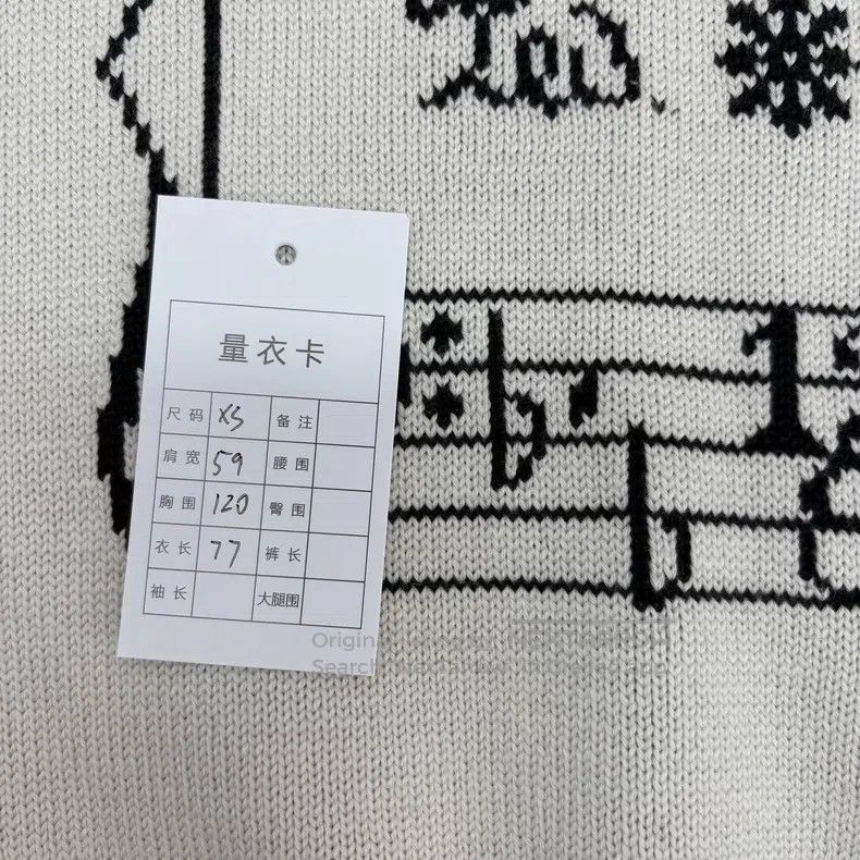 Louis Vuitton Louis Vuitton Off-white jacquard music note knit sweater Size US XS / EU 42 / 0 - 8 Thumbnail