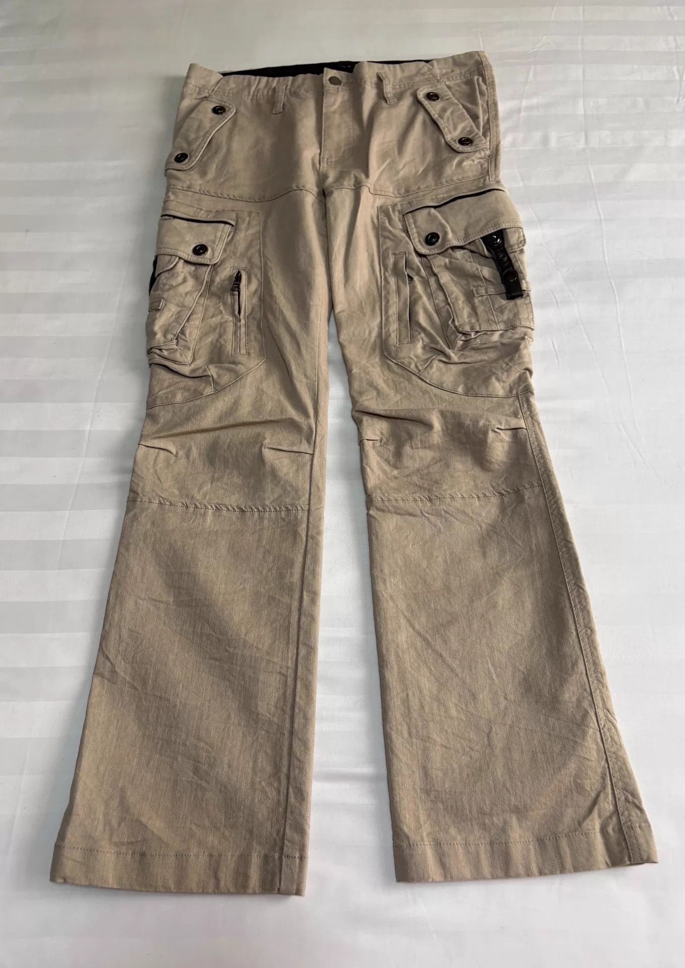 Tornado Mart Tornado Mart Vintage Tactical Cargo Pants Straps Pockets Pleats Size US 34 / EU 50 - 4 Thumbnail