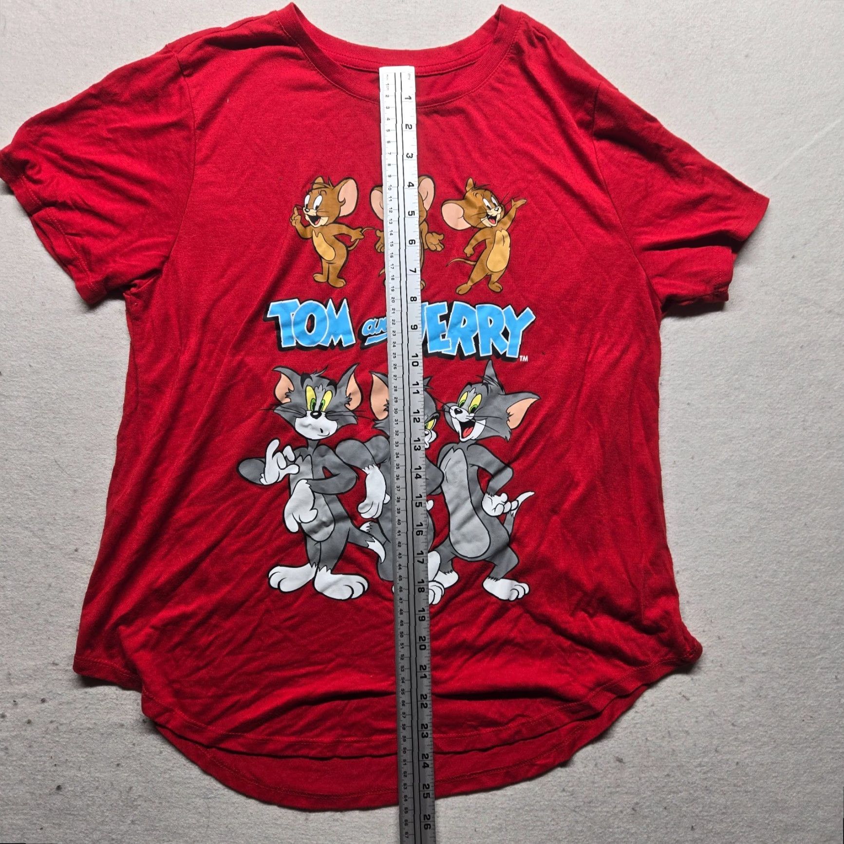 Vintage Warner Bros. Tom and Jerry Red T-Shirt Short Sleeve Adult Women's M Casual Cartoon Comics Size M / US 6-8 / IT 42-44 - 5 Thumbnail