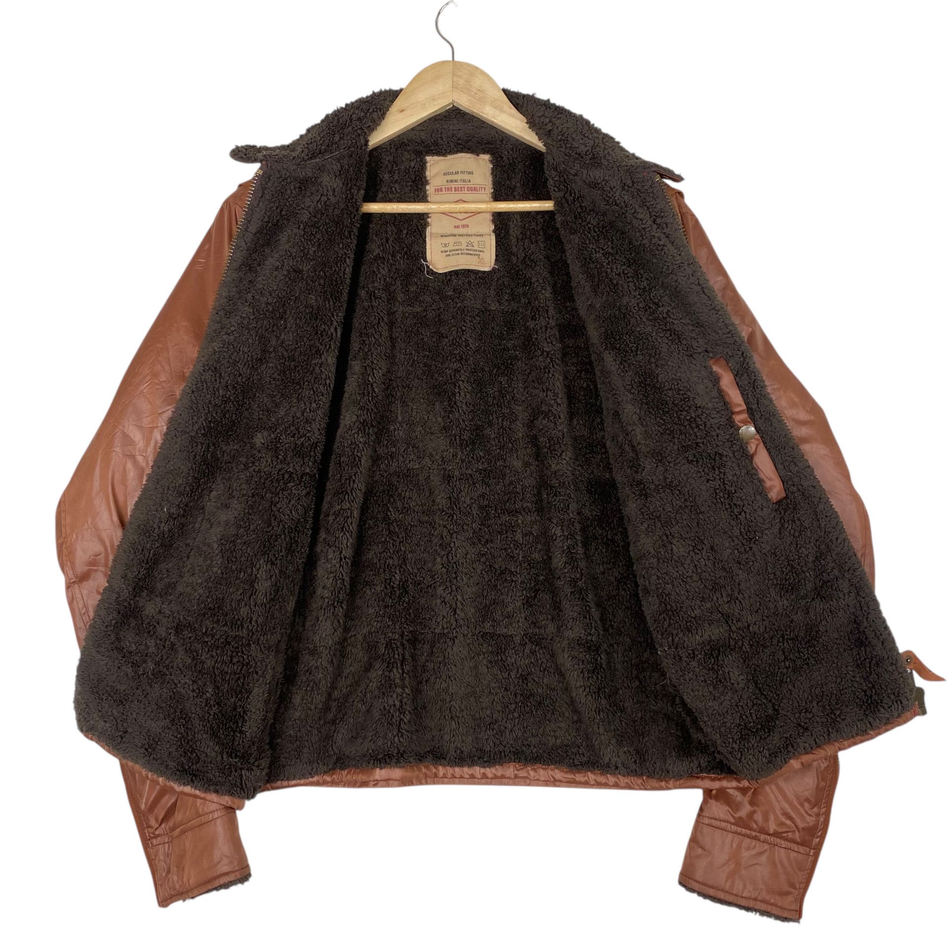 Hysteric Glamour 💥BALL BIKER WARM BROWN JACKET Size US L / EU 52-54 / 3 - 6 Thumbnail