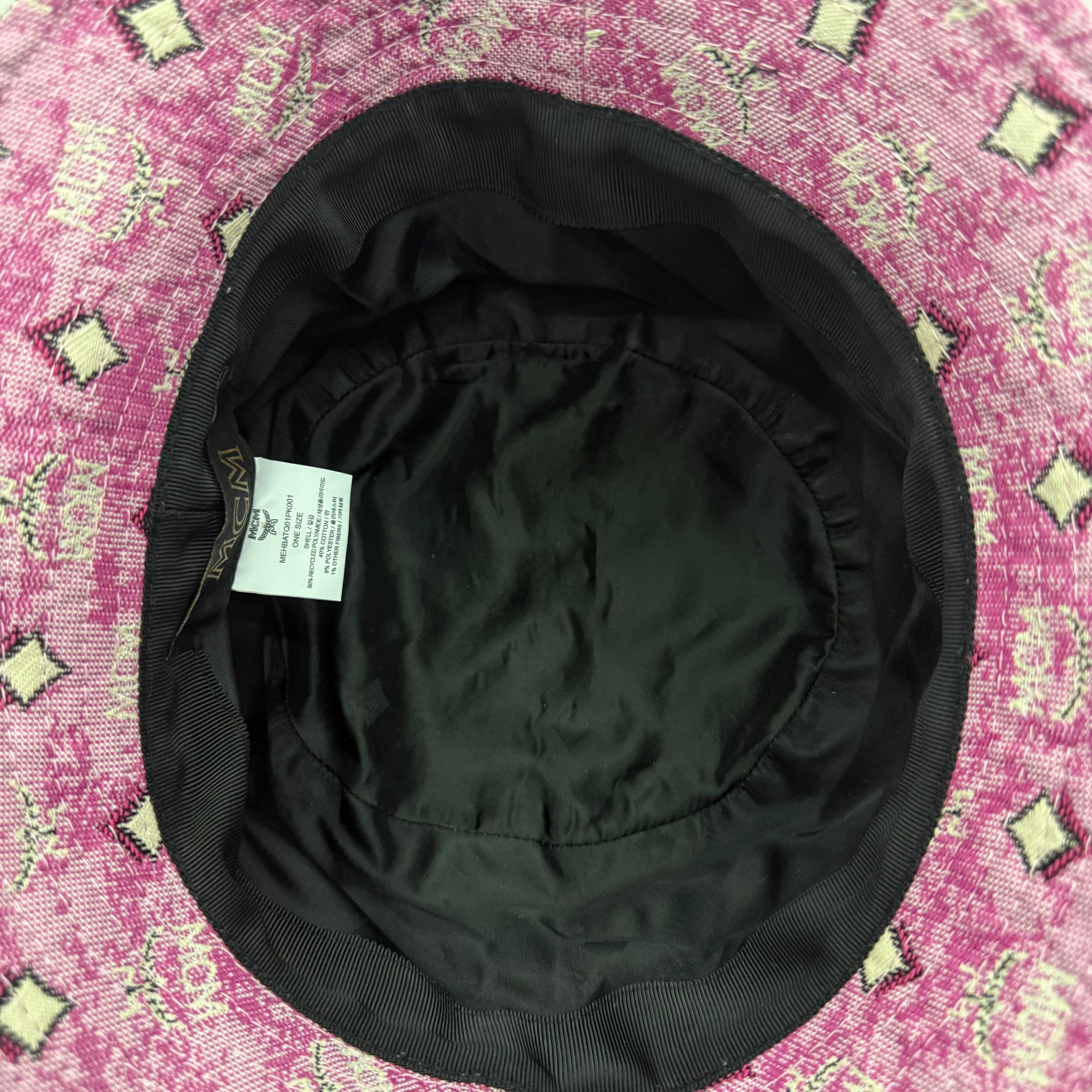 MCM MCM Monogram Pink Bucket Hat Size ONE SIZE - 6 Thumbnail