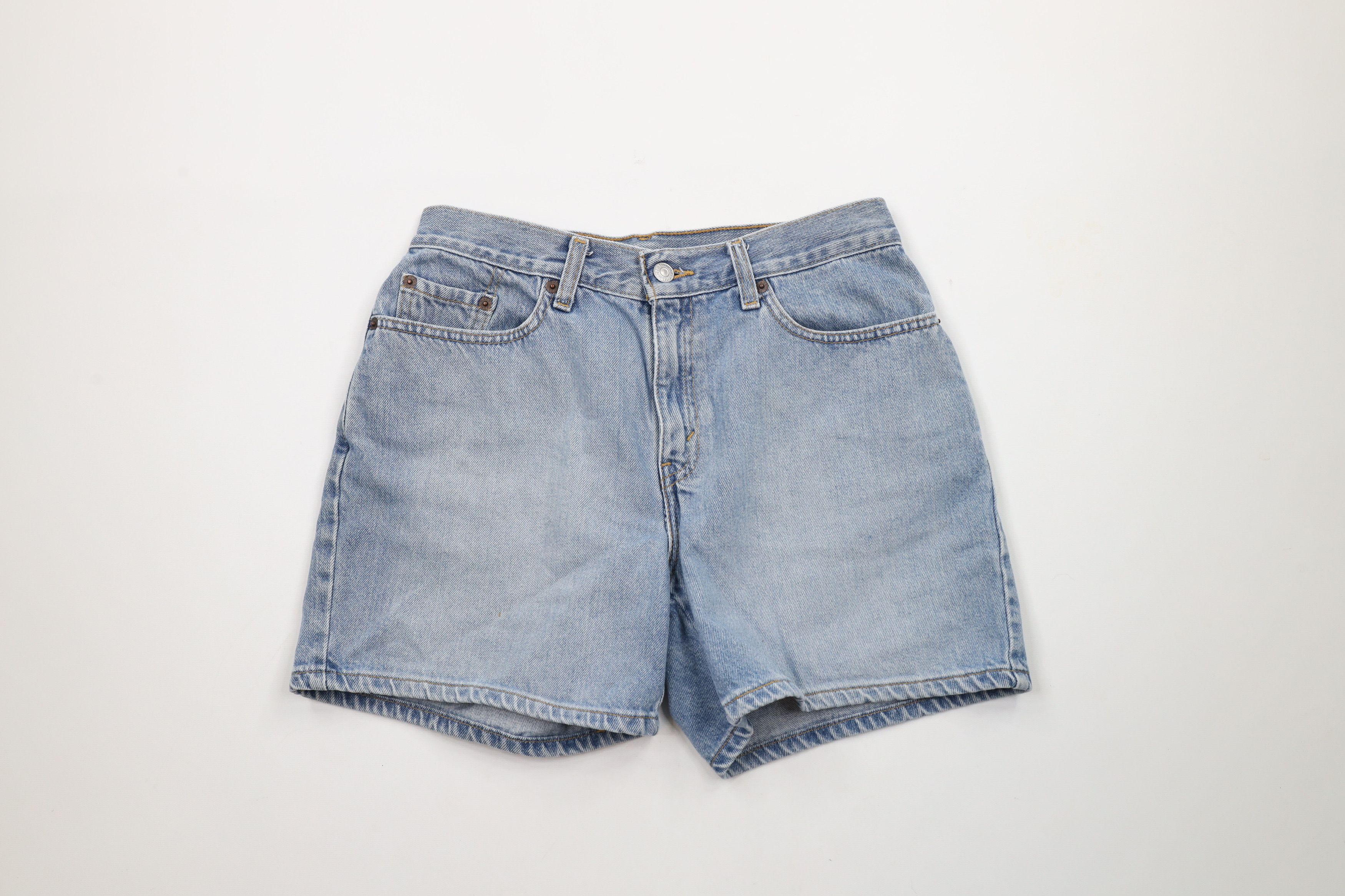 Levi's × Vintage Vintage Y2K 2002 Levis M Distressed Denim Shorts Jorts Blue Size 30" / US 8 / IT 44 - 1 Thumbnail